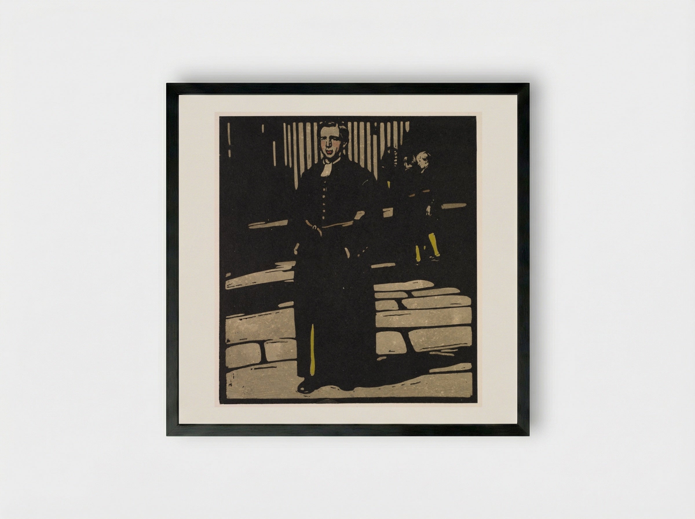 London Types: Bluecoat Boy - William Nicholson - Framed Print Black