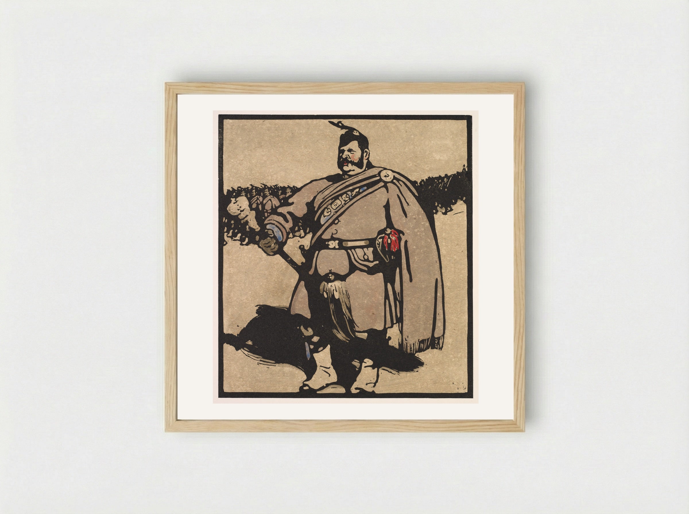 London Types: Drum-Major - William Nicholson - Framed Print Wood