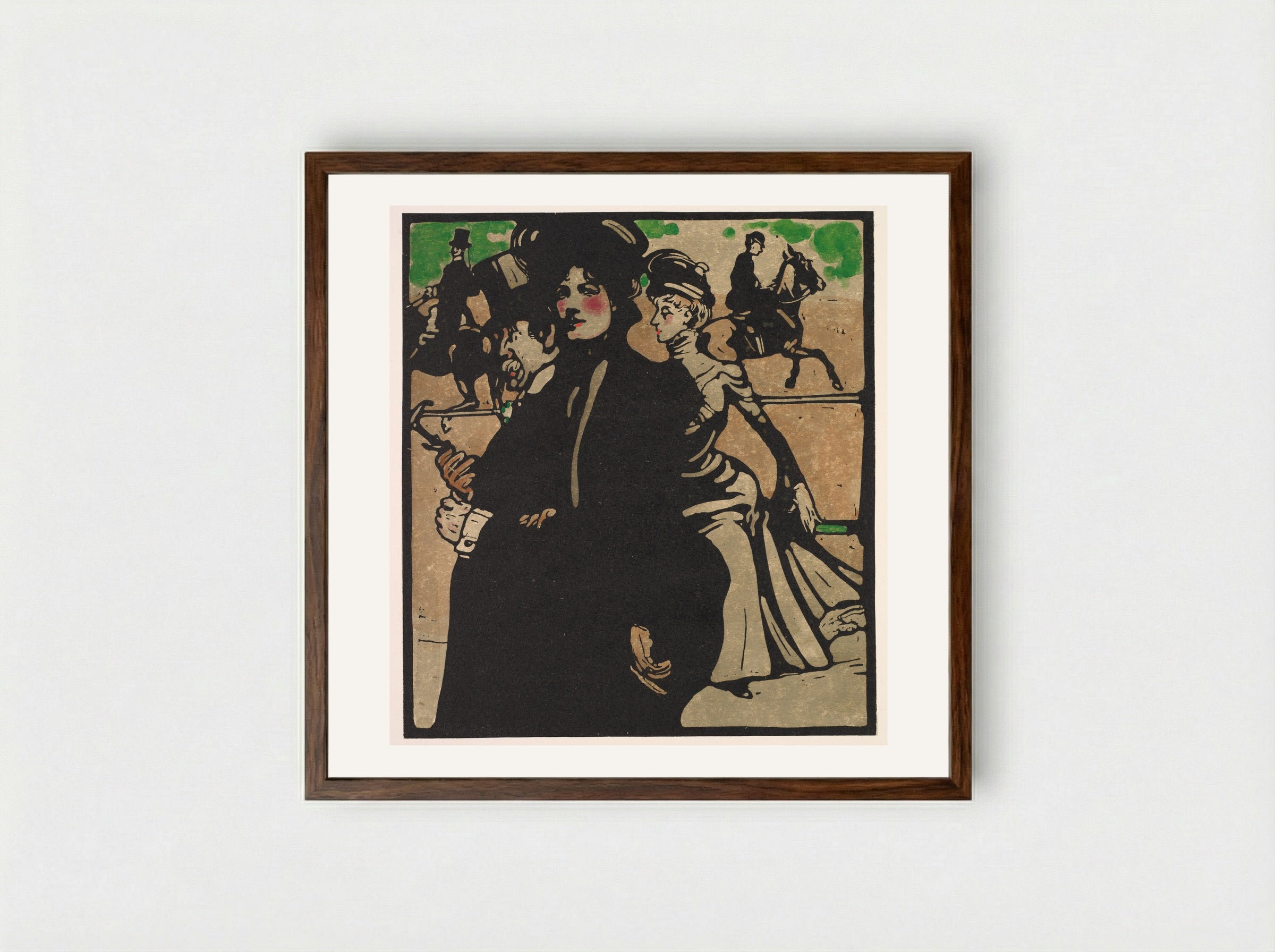 London Types: Lady - William Nicholson - Framed Print Dark Wood
