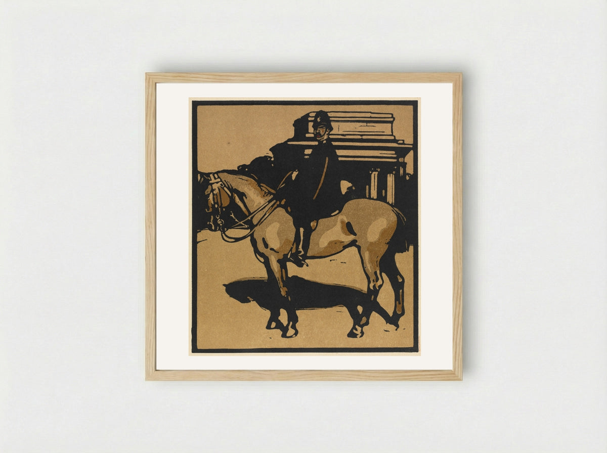 London Types: Policeman (Constitution Hill) - William Nicholson - Framed Print Wood