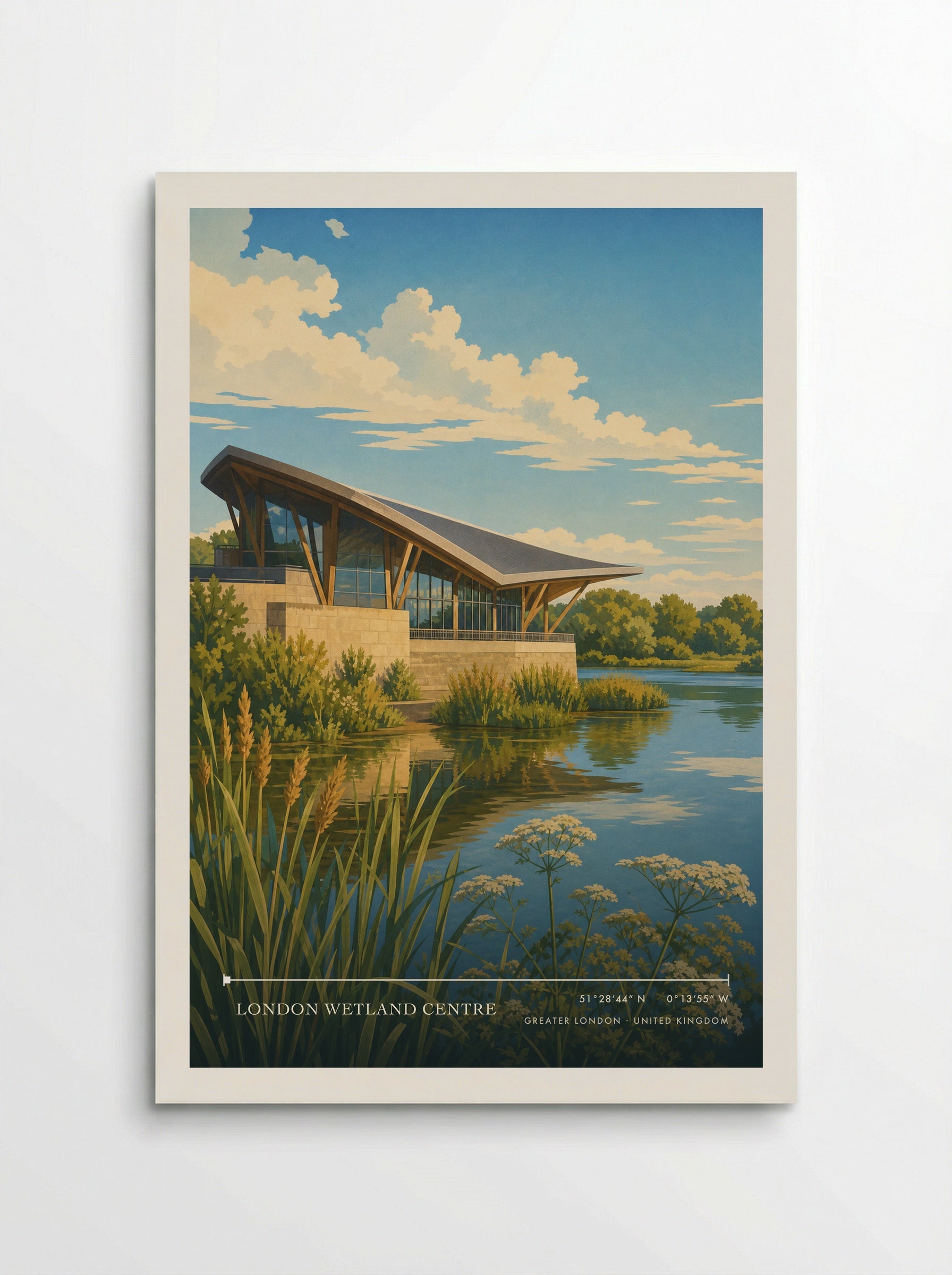 London Wetland Centre Greater London United Kingdom Travel Poster - Poster