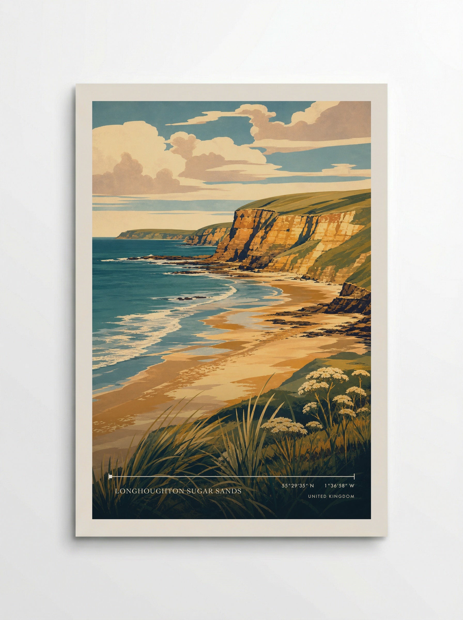 Longhoughton Sugar Sands United Kingdom Travel Poster - Poster