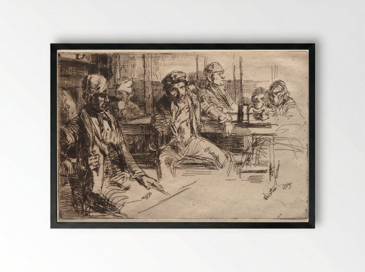 Longshoremen - James McNeill Whistler - Framed Print Black