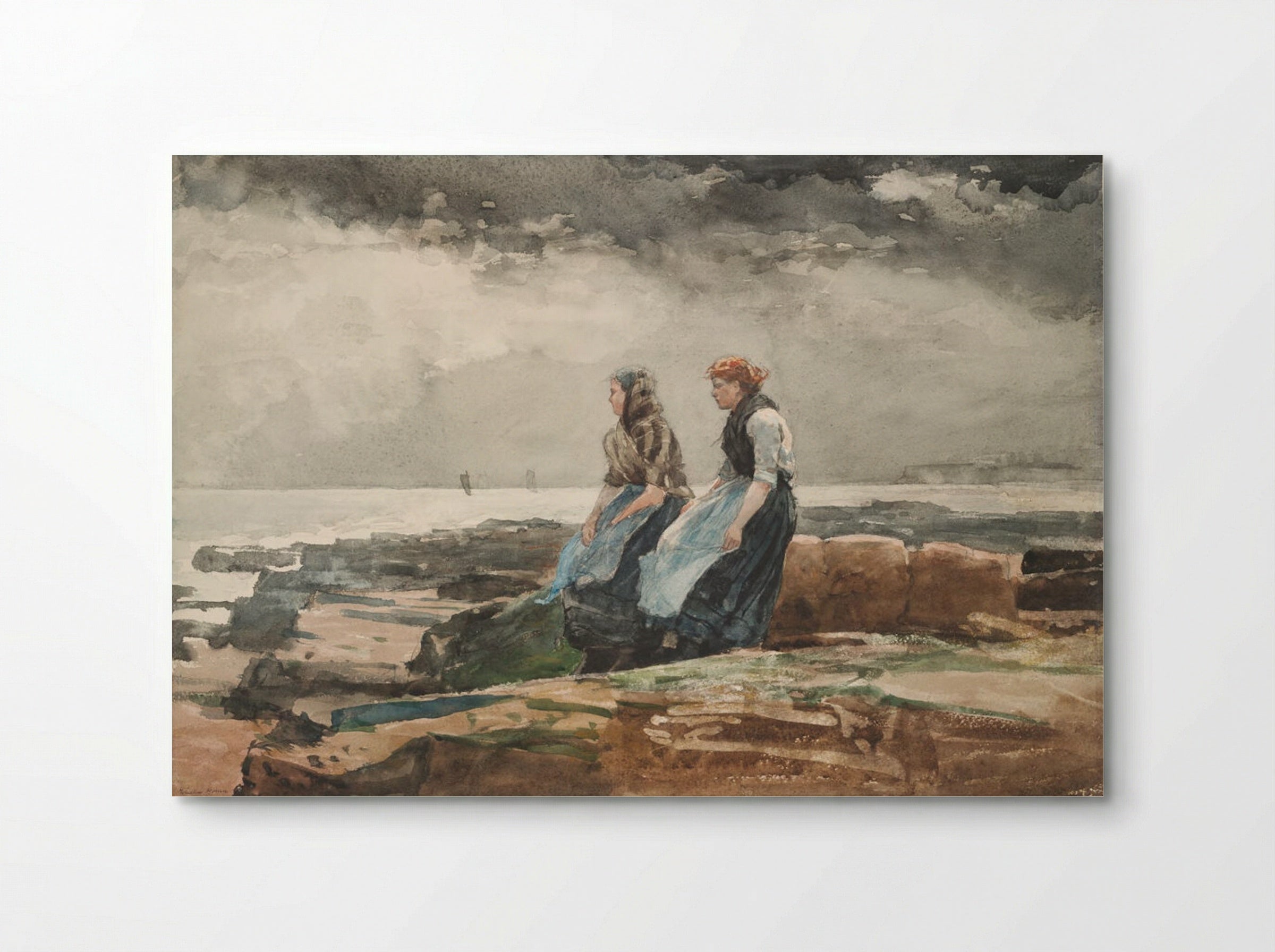 Looking Out to Sea - Winslow Homer - Poster