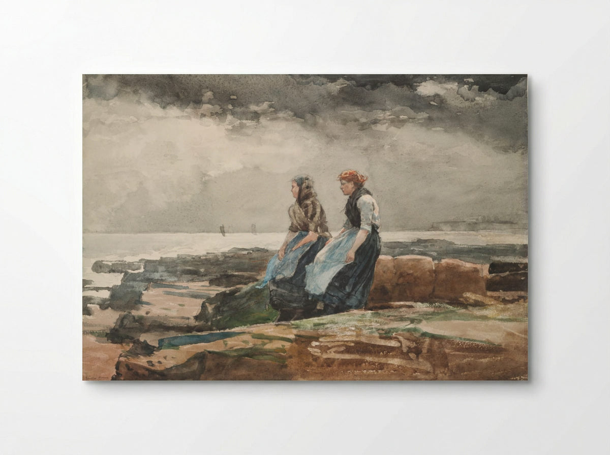 Looking Out to Sea - Winslow Homer - Poster
