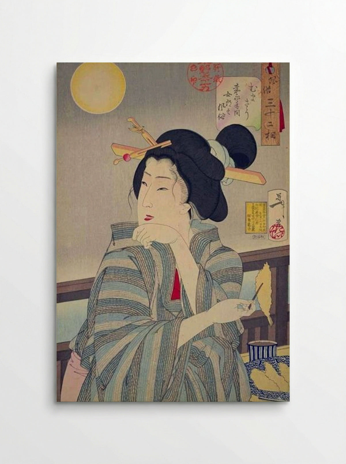 Looking tasty - The appearance of a courtesan during the Kaei era - Tsukioka Yoshitoshi - Poster