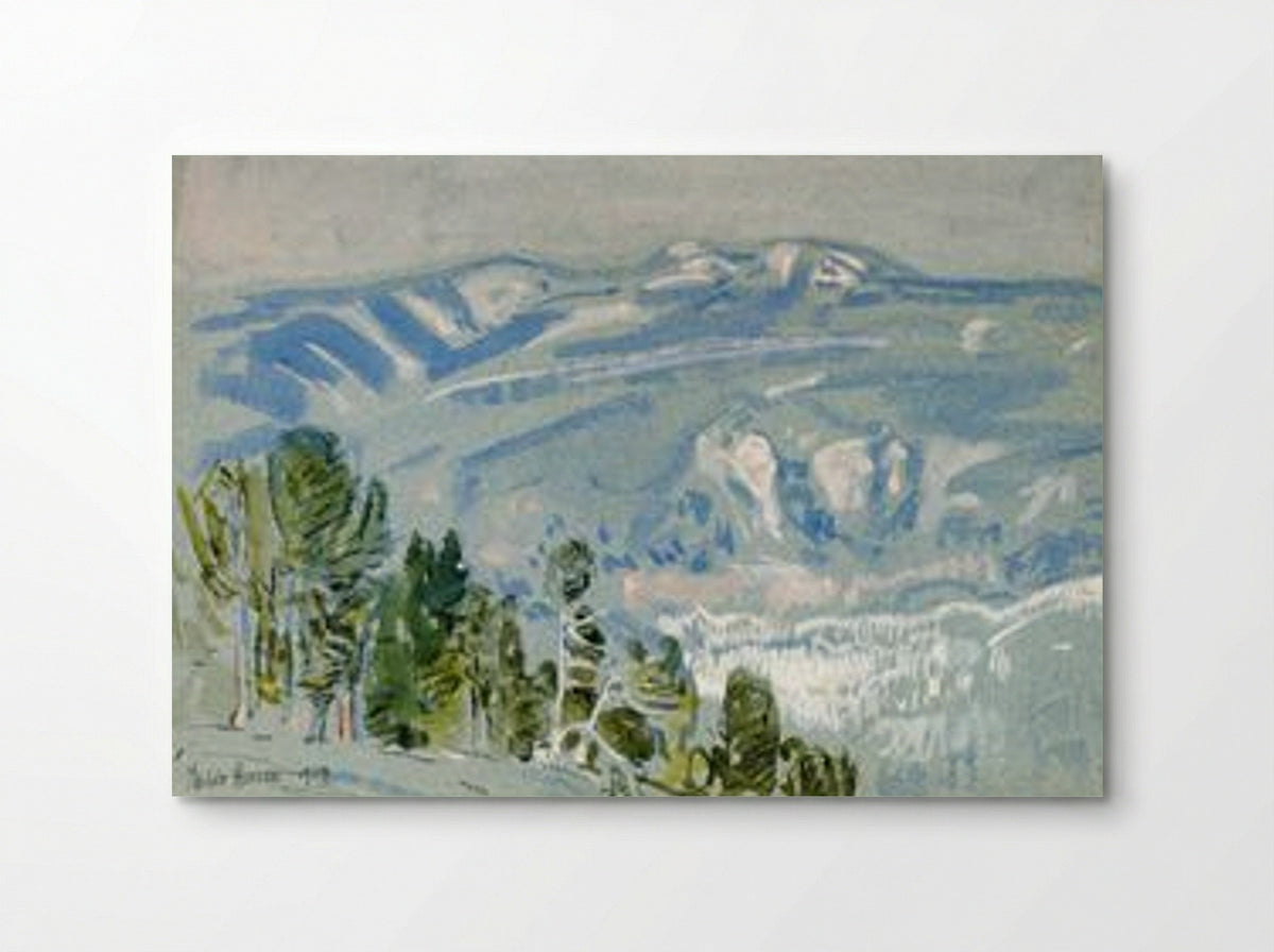 Looking towards Mount Adams from Mount Hood - Childe Hassam - Poster