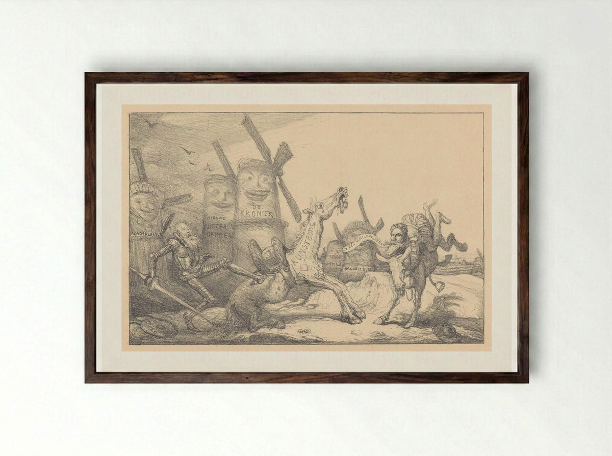 Loos alarm - Marius Bauer - Framed Print Dark Wood
