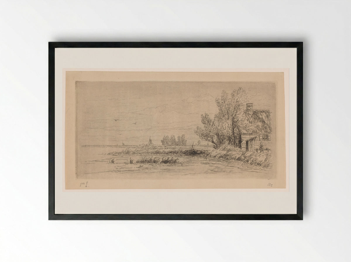 Loosdrechtse Plassen - Carel Nicolaas Storm van 's-Gravesande - Framed Print Black
