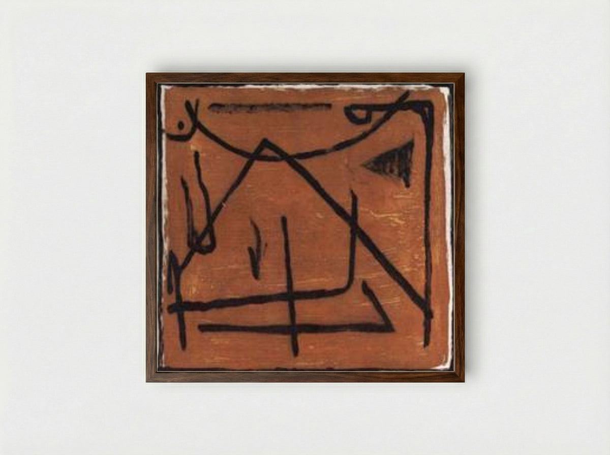 Los elementos III (Tierra) - Joan Miró - Framed Print Dark Wood