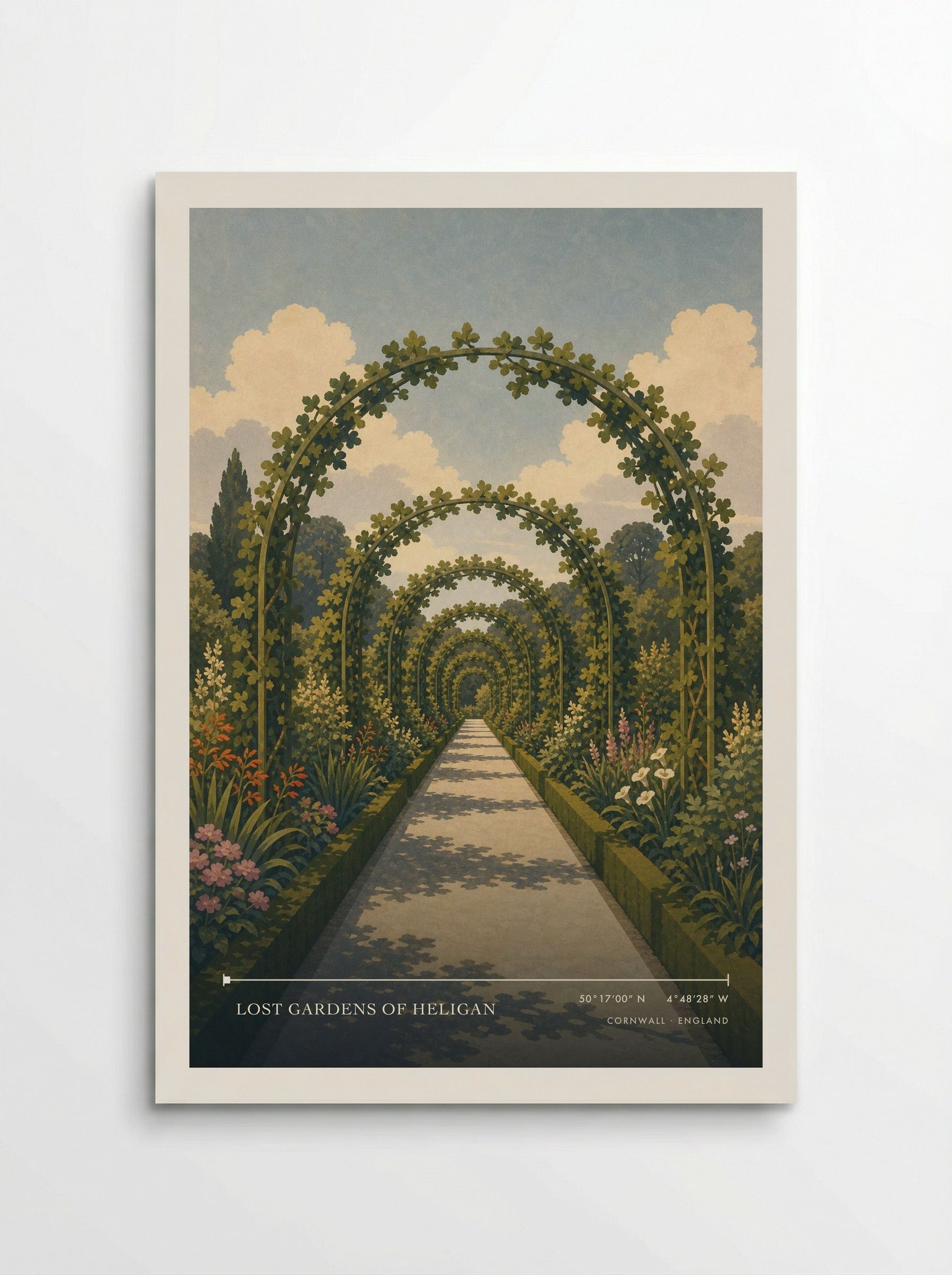 Lost Gardens of Heligan Cornwall England Travel Poster - Poster