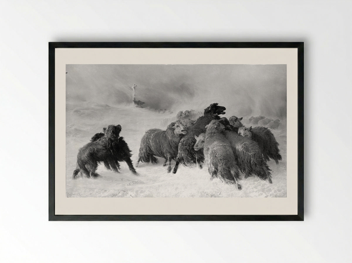Lost: Souvenir of Auvergne - August Friedrich Albrecht Schenck - Framed Print Black