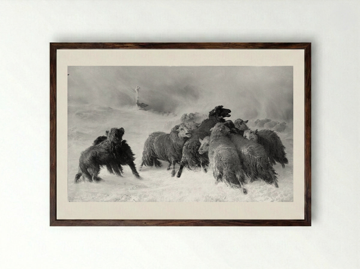 Lost: Souvenir of Auvergne - August Friedrich Albrecht Schenck - Framed Print Dark Wood