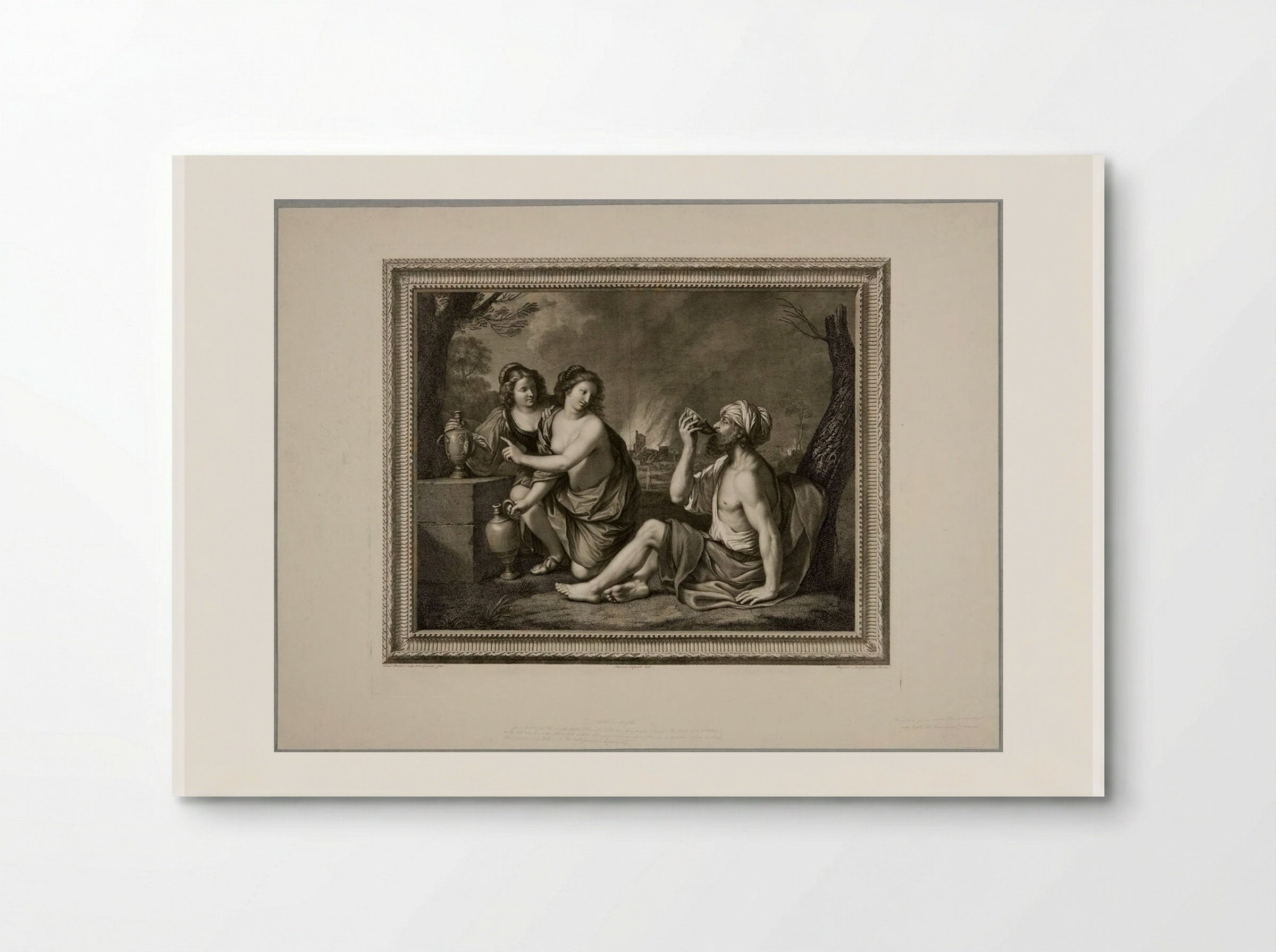 Lot and His Daughters - Raphael Morghen - Poster