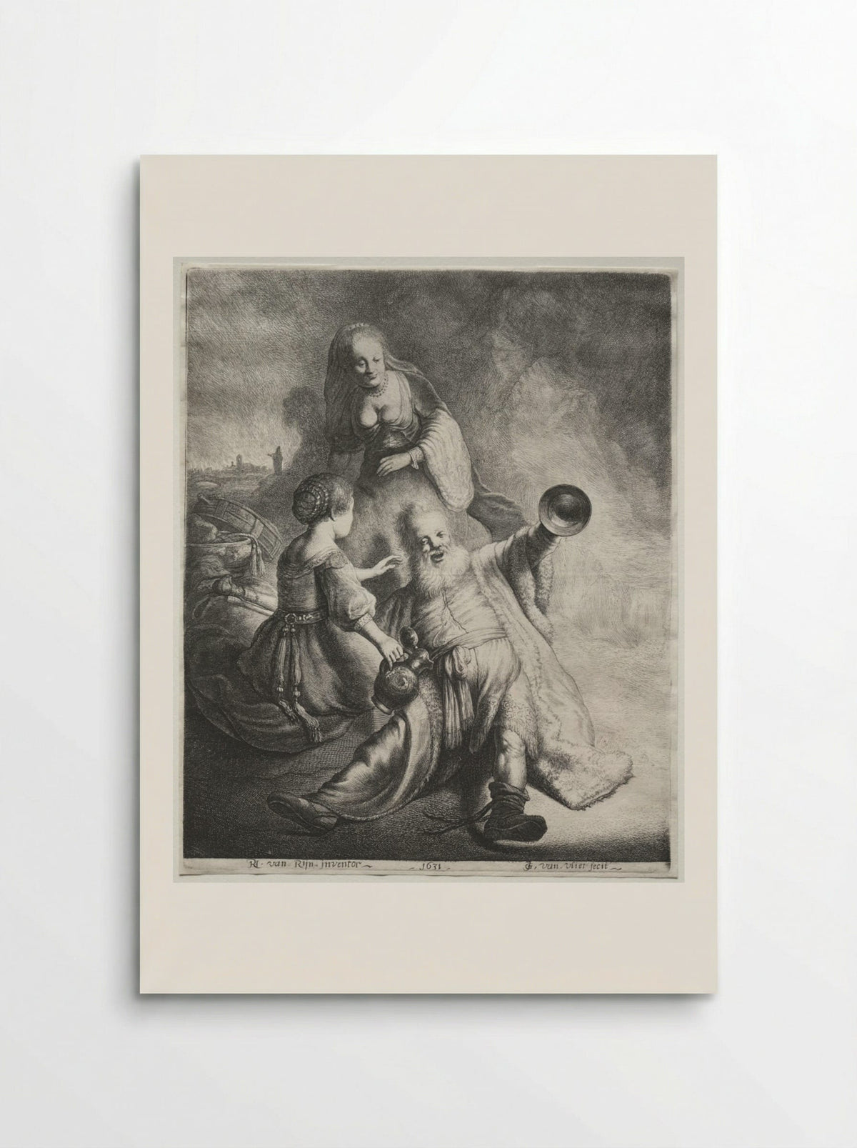 Lot and His Daughters - Jan Georg van Vliet - Poster