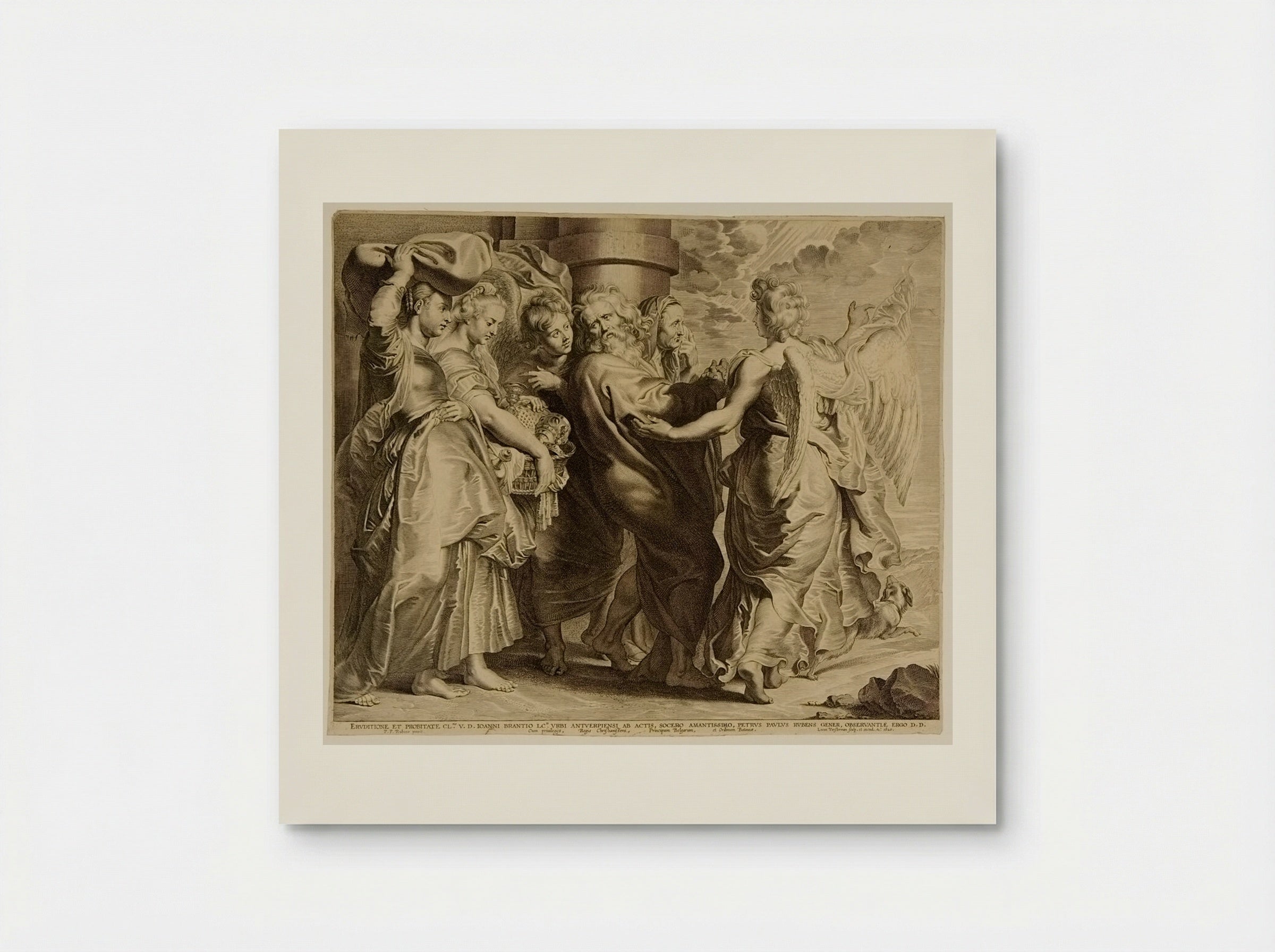 Lot and His Family Leaving Sodom - Lucas Vorsterman I - Poster