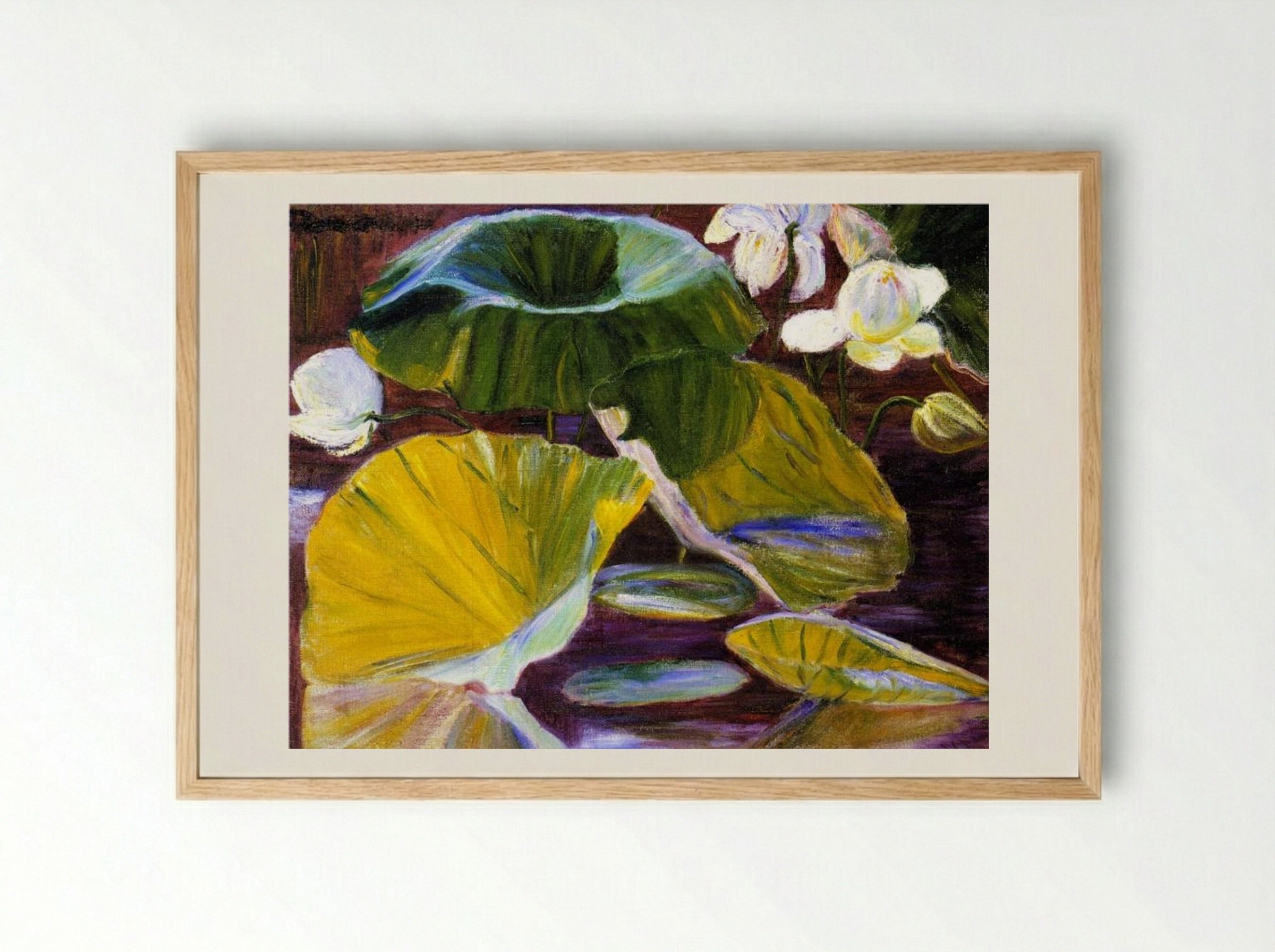 Lotus Flowers (Oya, Japan) - Lilla Cabot Perry - Framed Print Wood