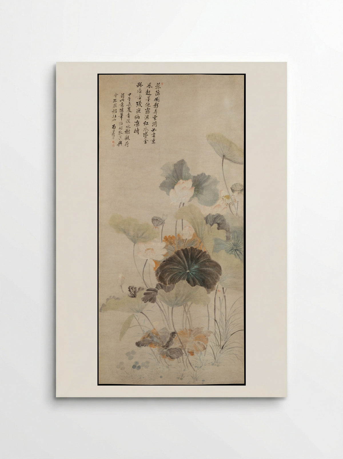 Lotuses on a Summer Evening - Yun Shouping - Poster