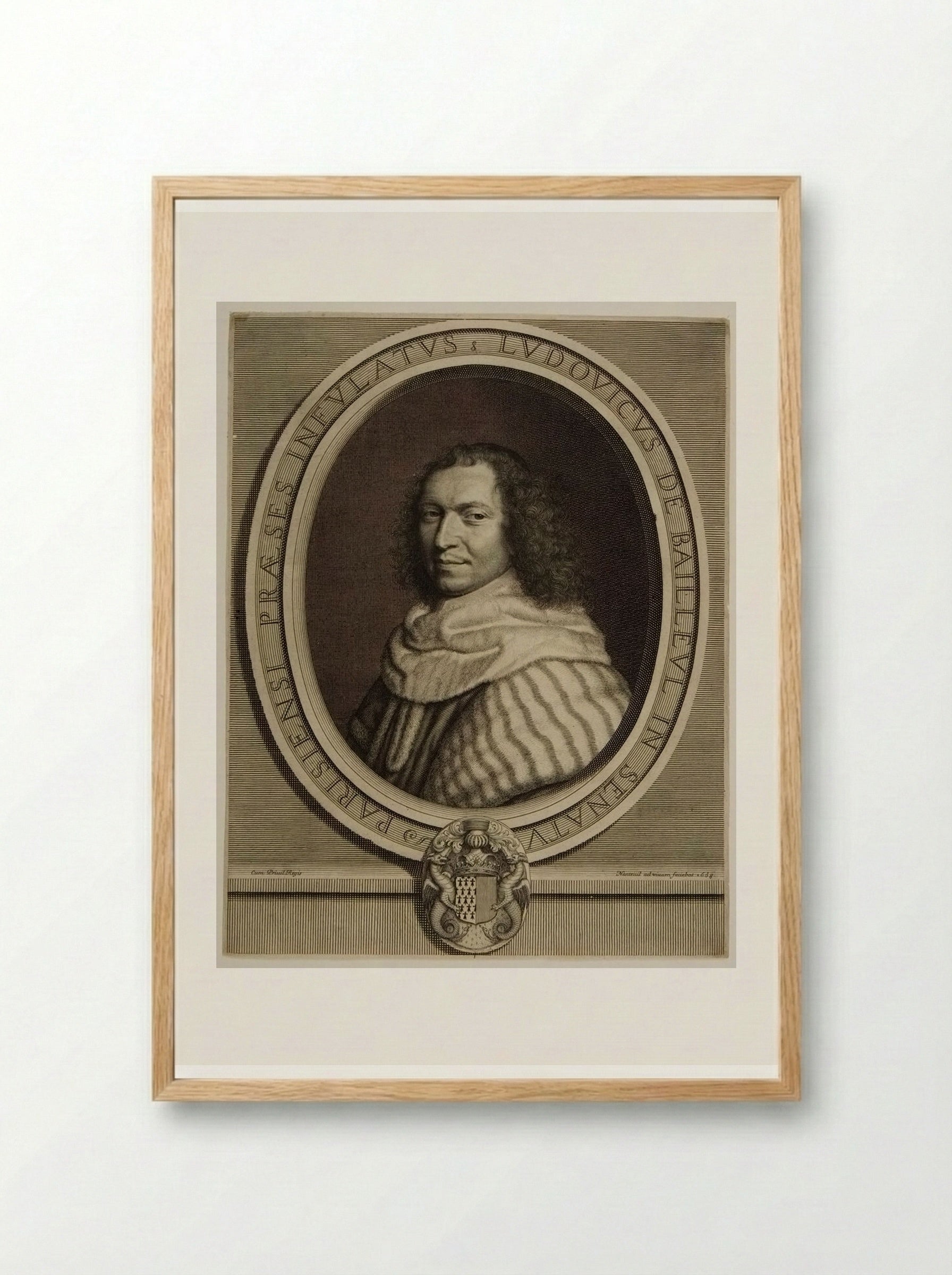 Louis-Dominique de Bailleul, Marquis de Château-Gontier - Robert Nanteuil - Framed Print Wood