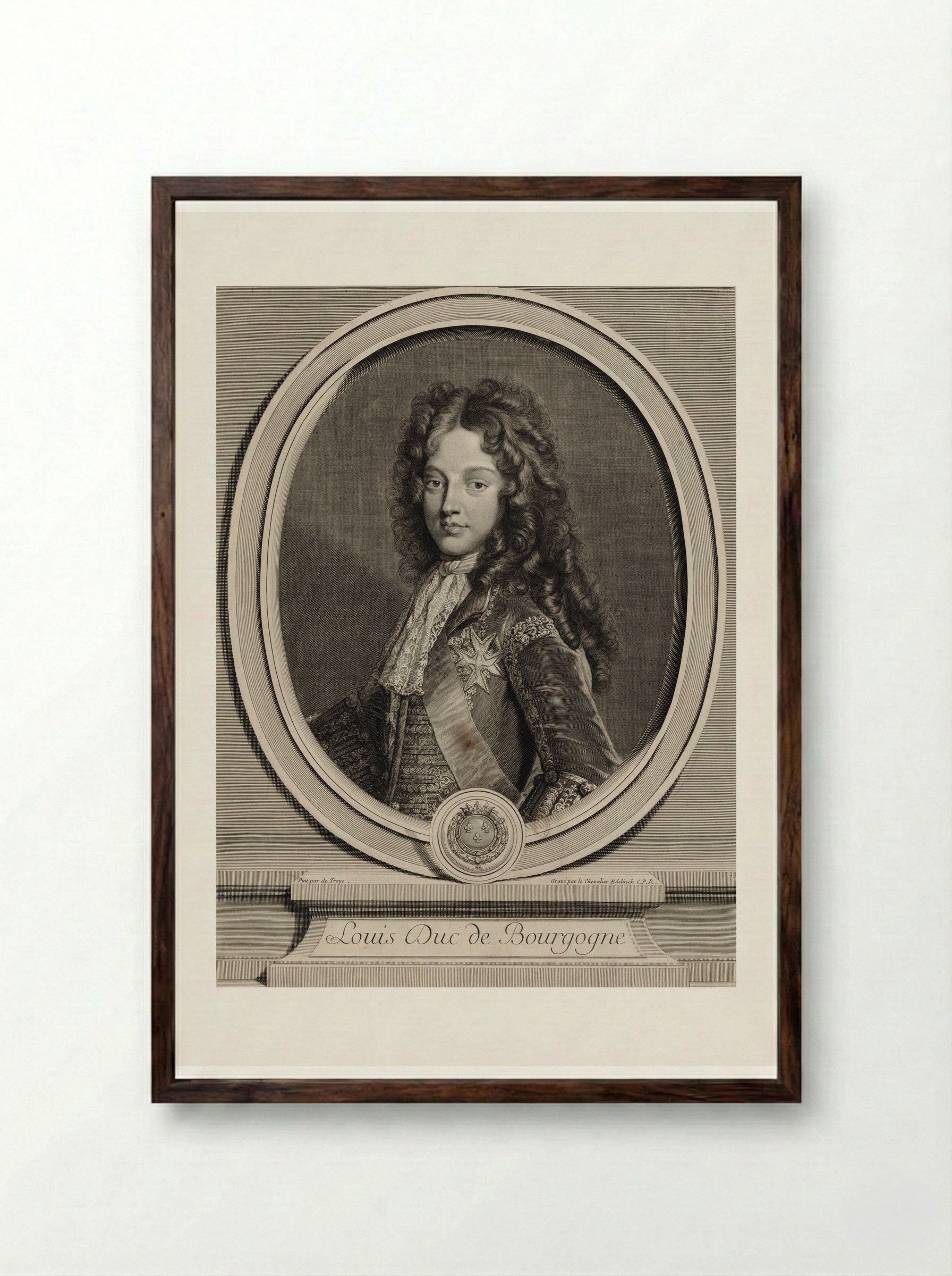 Louis, Duke of Burgundy - Gérard Edelinck - Framed Print Dark Wood