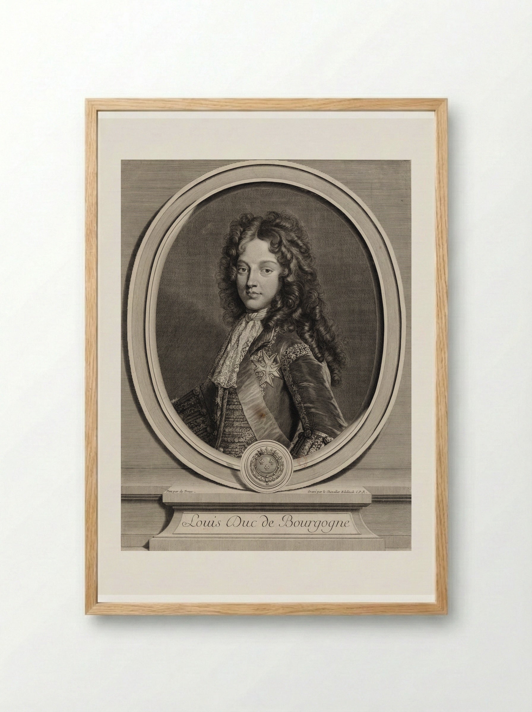Louis, Duke of Burgundy - Gérard Edelinck - Framed Print Wood