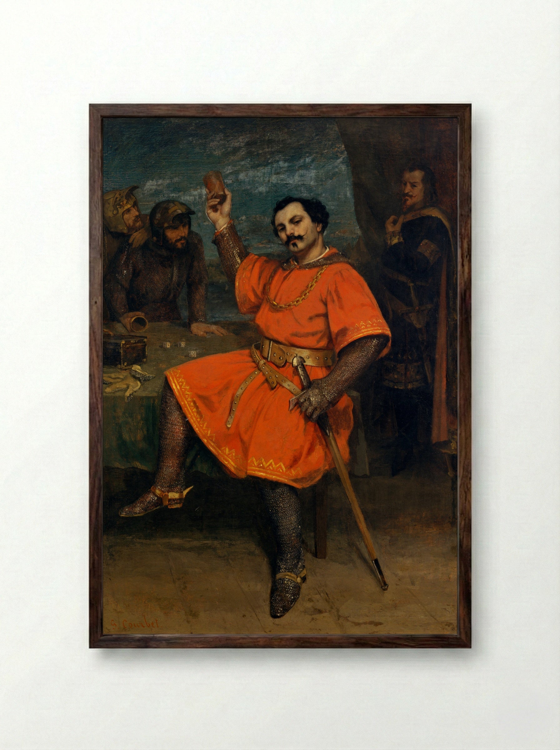 Louis Gueymard as Robert le Diable - Gustave Courbet - Framed Print Dark Wood