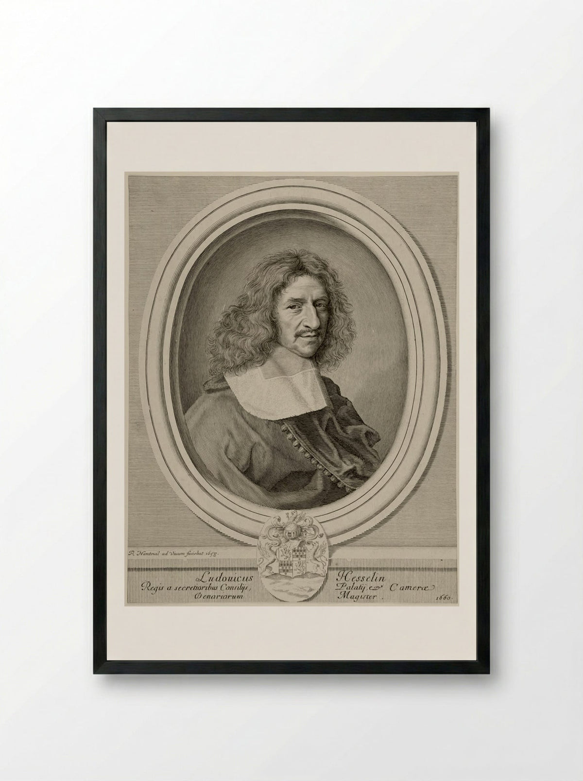 Louis Hesselin - Robert Nanteuil - Framed Print Black