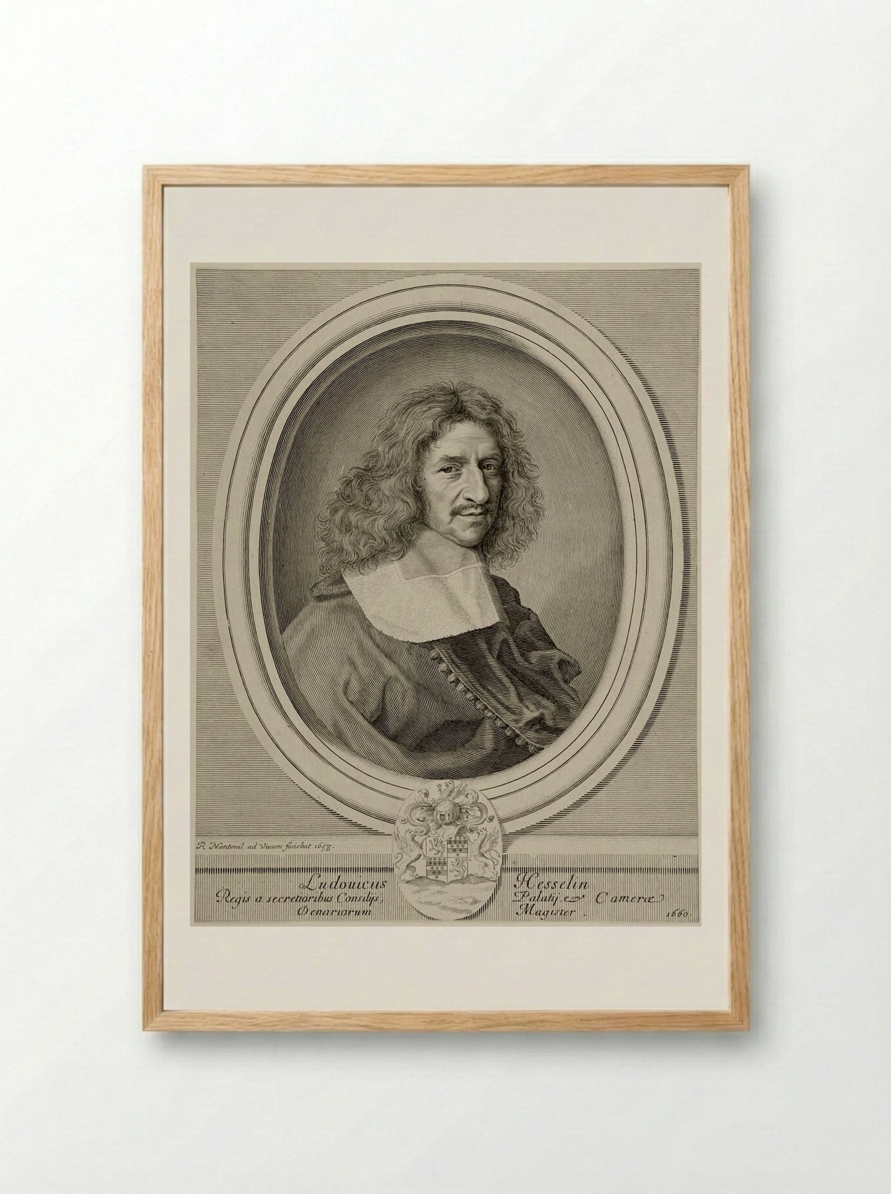 Louis Hesselin - Robert Nanteuil - Framed Print Wood