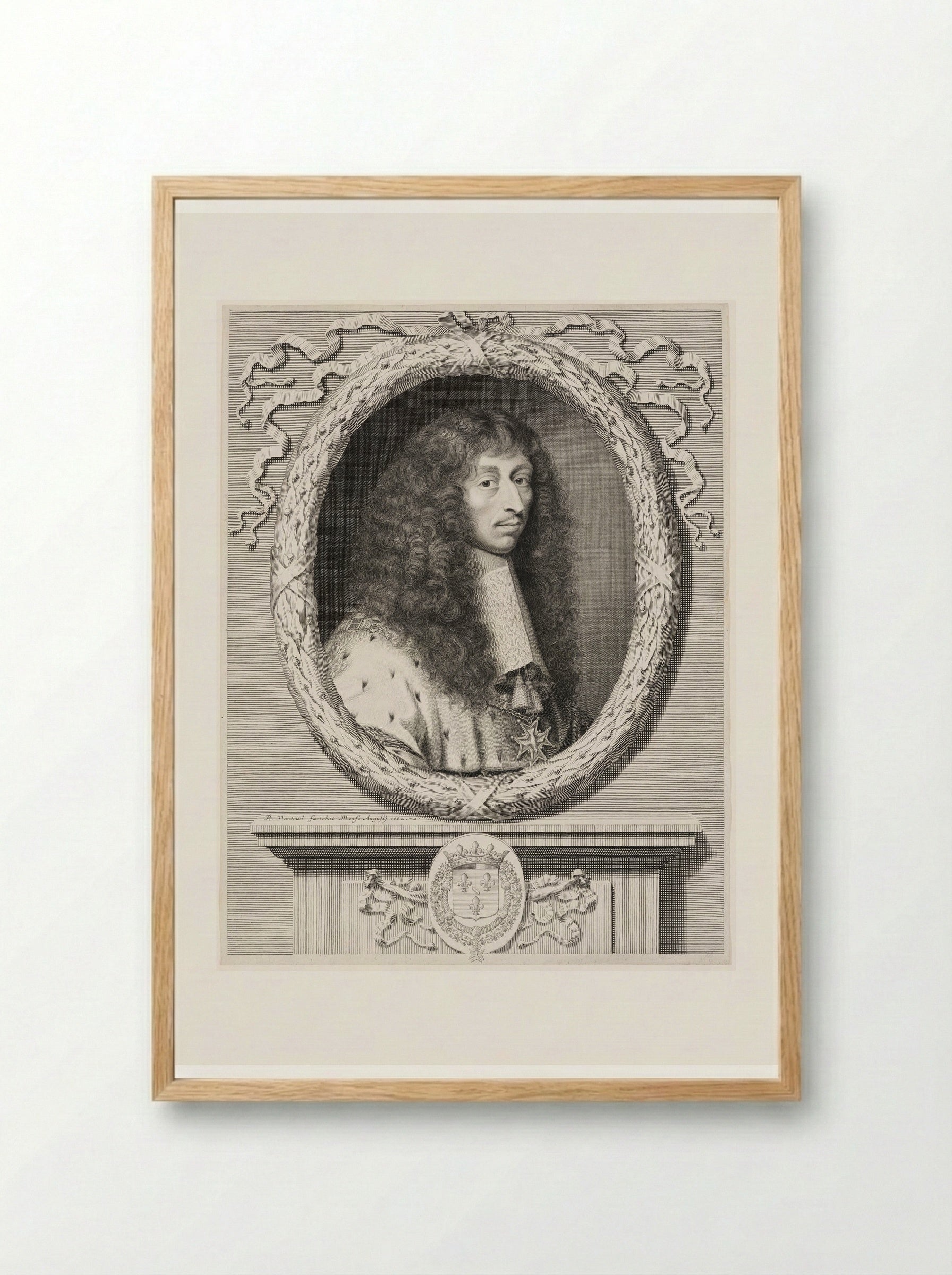 Louis II, Prince de Condé - Robert Nanteuil - Framed Print Wood