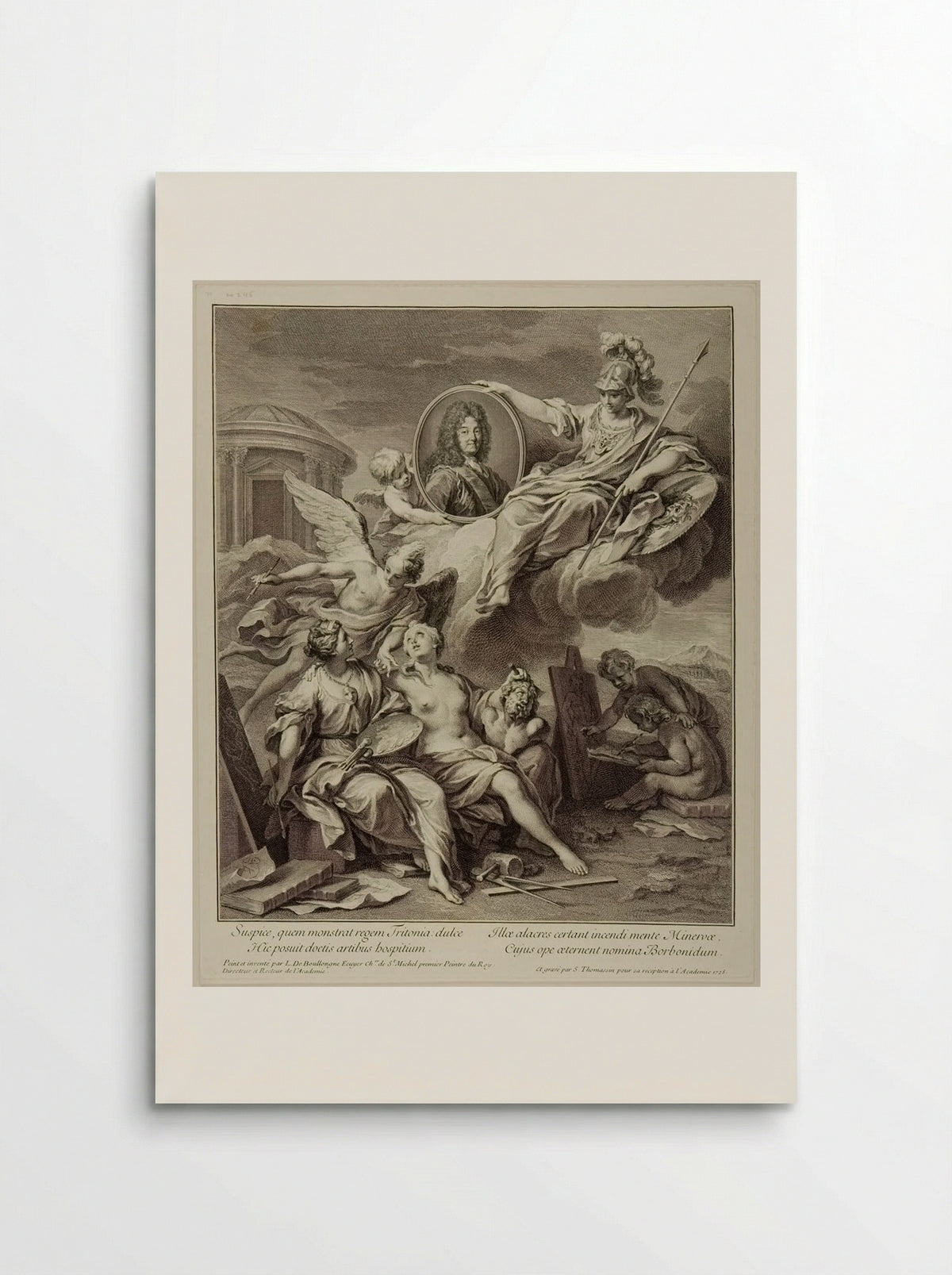 Louis XIV presented by Minerva to the Arts - Simon Henri Thomassin - Poster