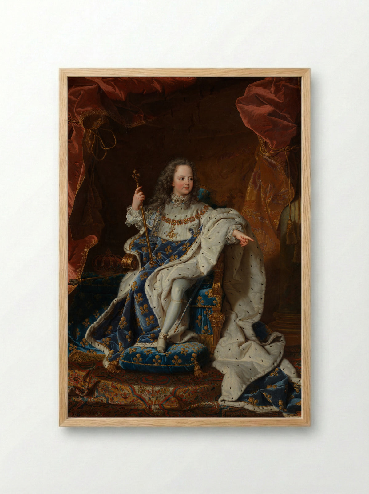 Louis XV as a Child - Hyacinthe Rigaud - Framed Print Wood