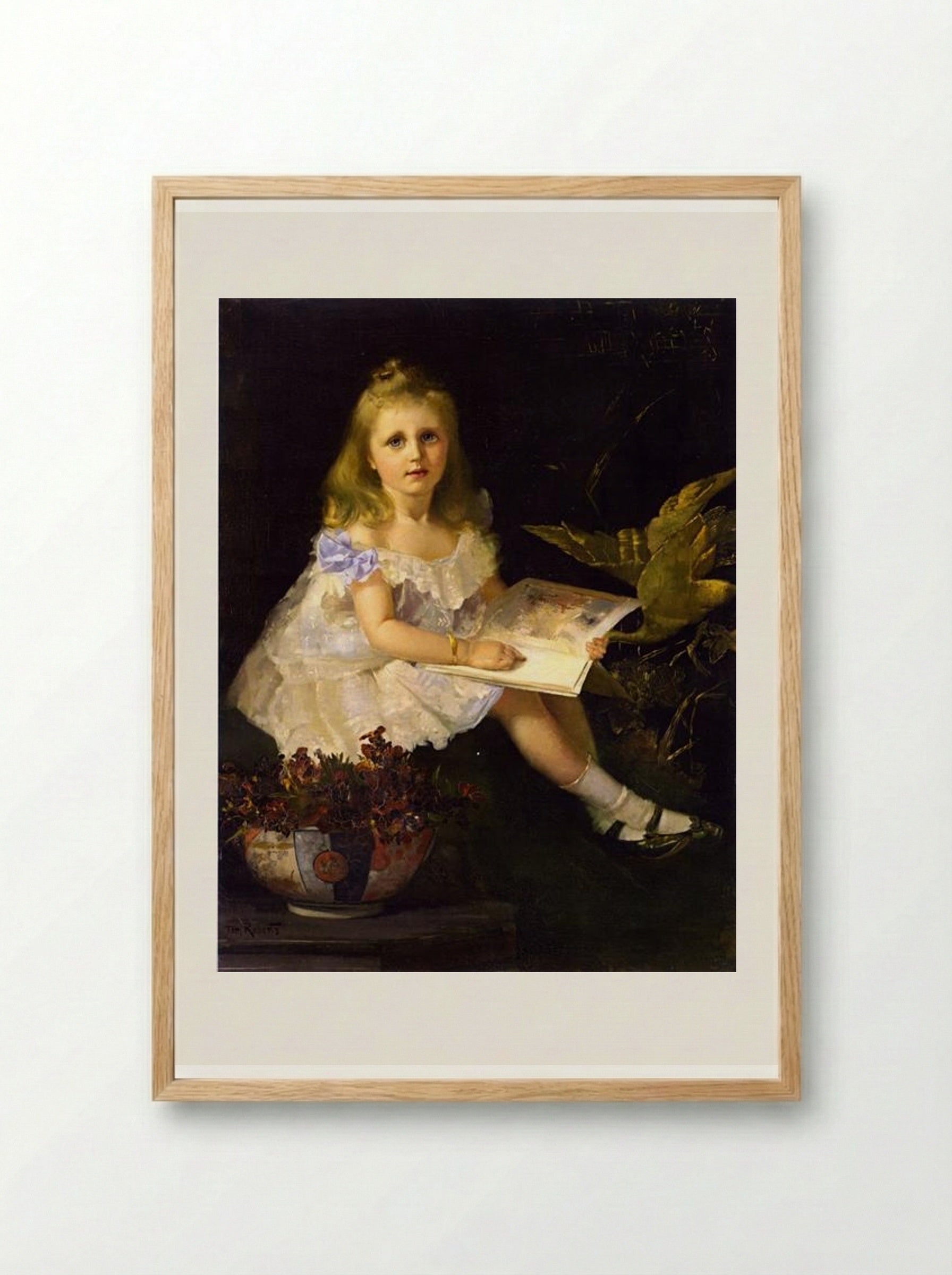 Louise, Daughter of the Hon. L. I. Smith - Tom Roberts - Framed Print Wood