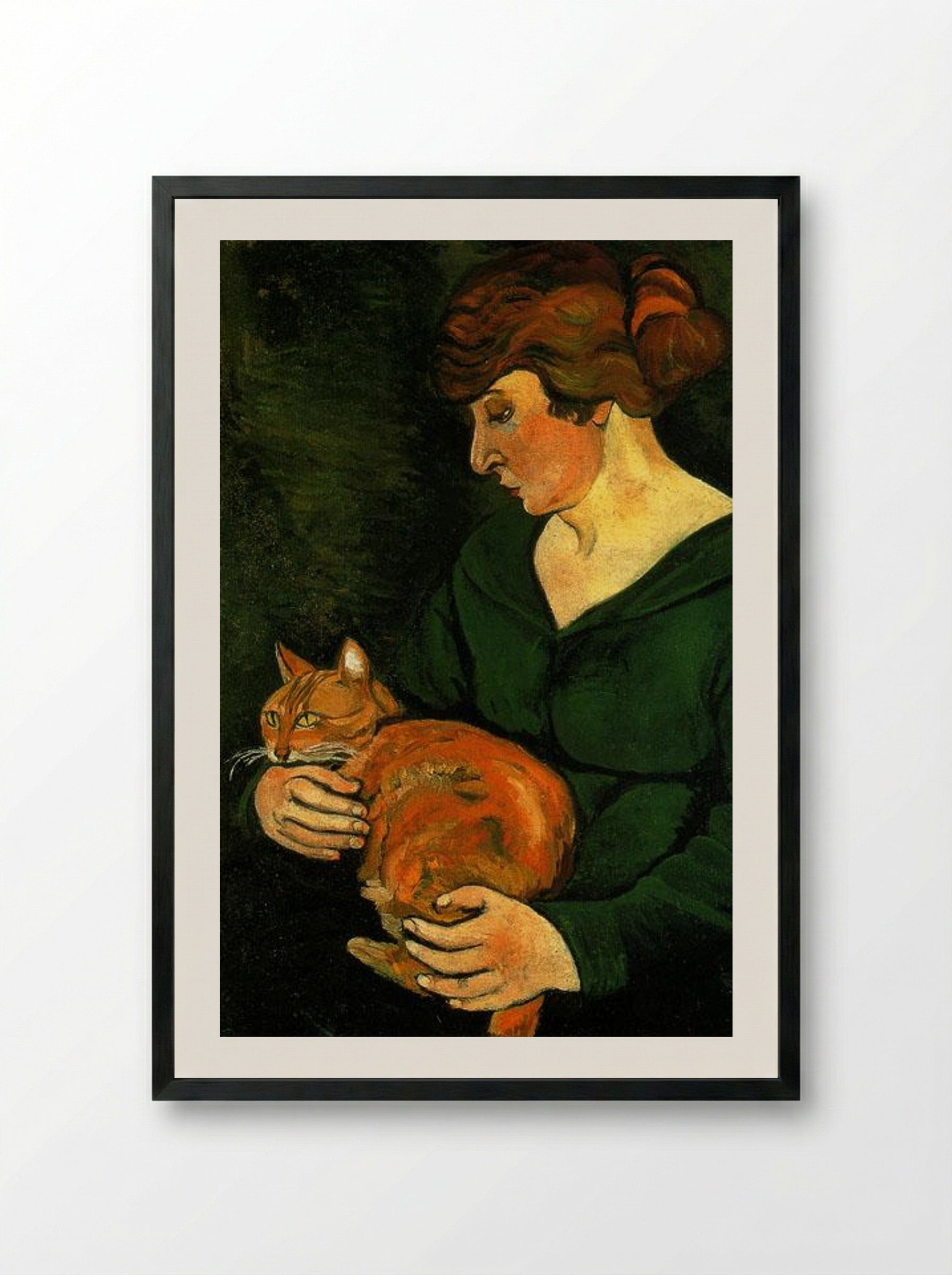 Louison and Raminou - Suzanne Valadon - Framed Print Black