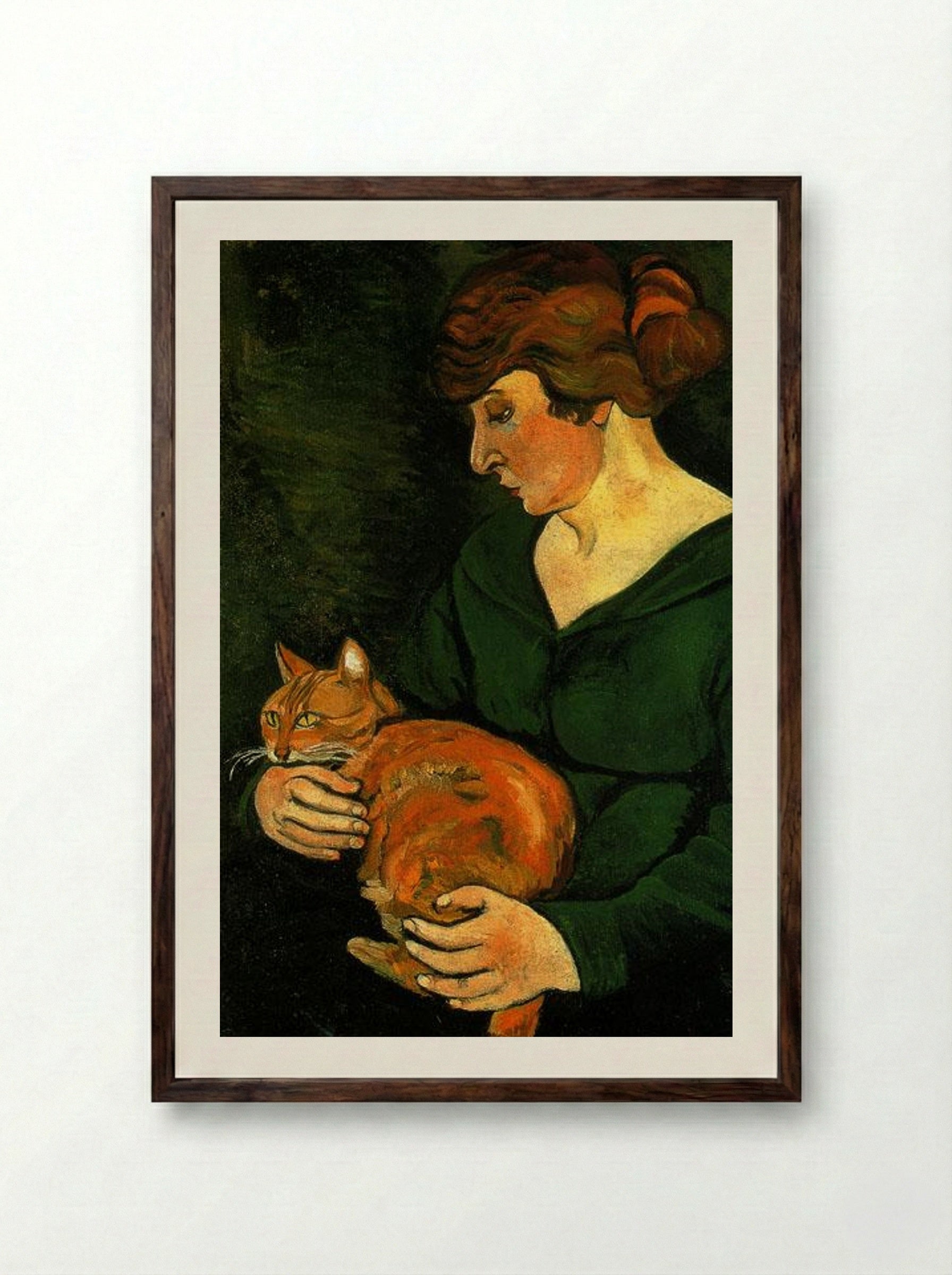 Louison and Raminou - Suzanne Valadon - Framed Print Dark Wood
