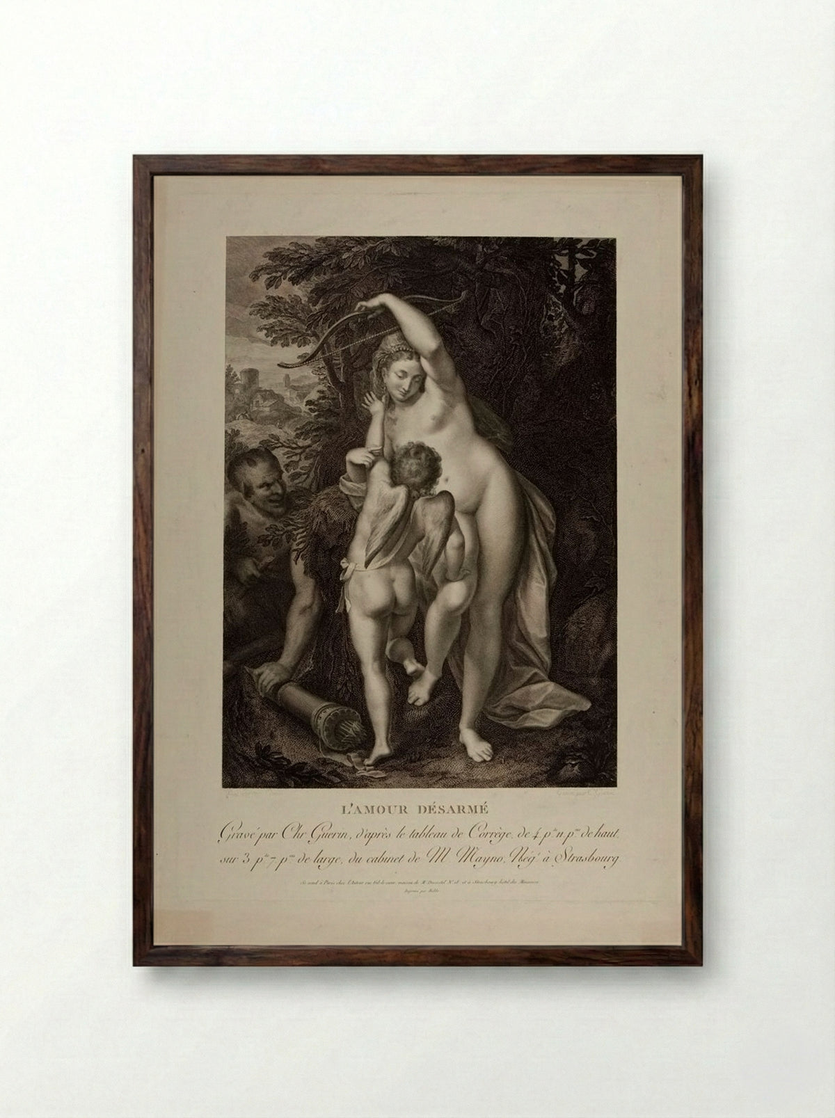 Love Disarmed - Christophe Guérin - Framed Print Dark Wood