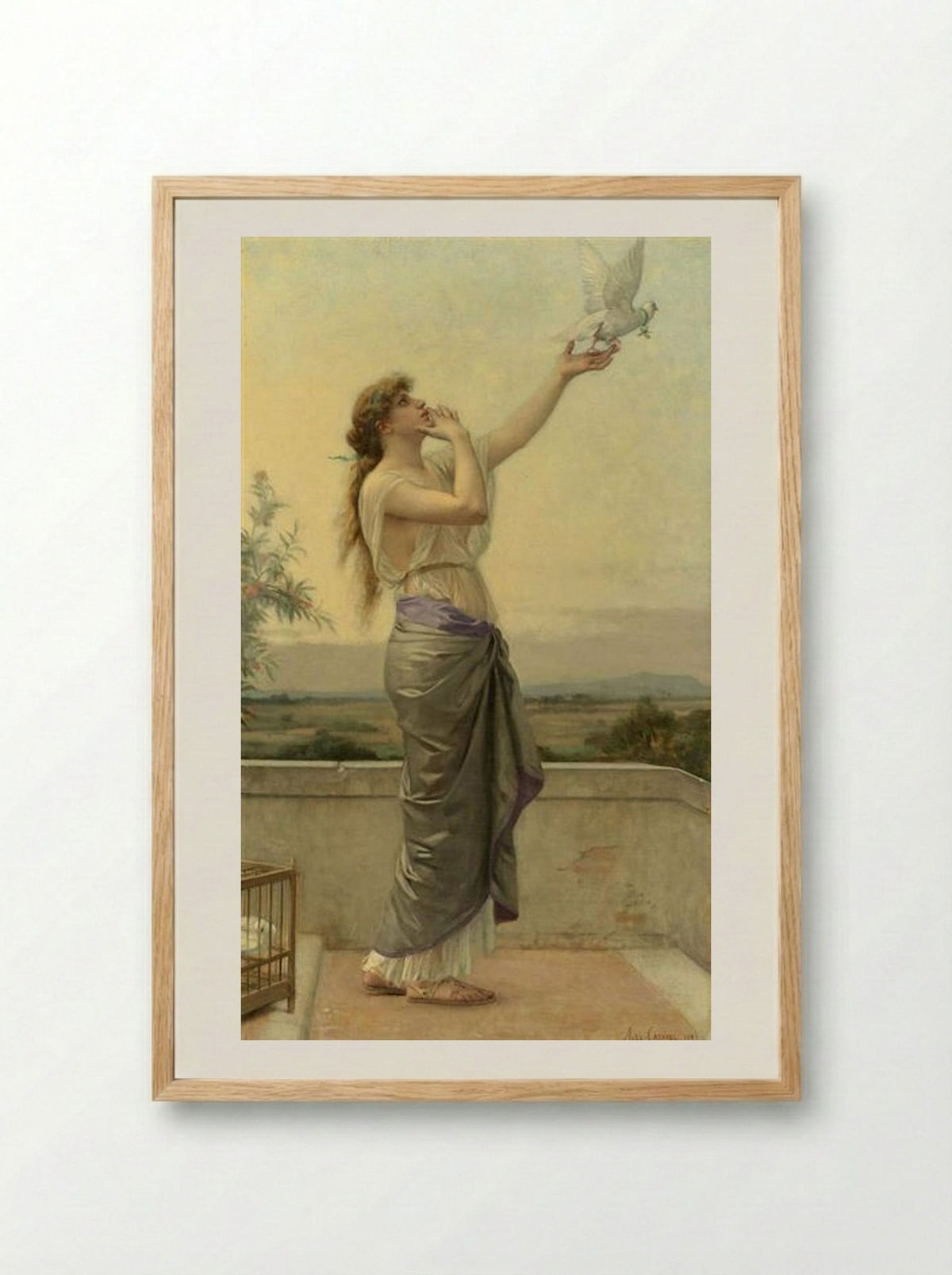 Love Messenger - Alexandre Cabanel - Framed Print Wood