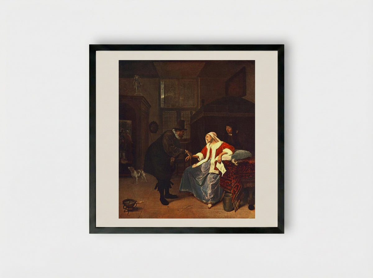 Love Sickness - Jan Steen - Framed Print Black