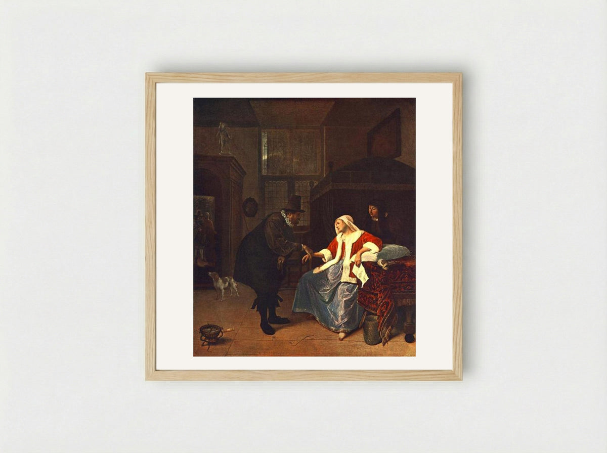 Love Sickness - Jan Steen - Framed Print Wood