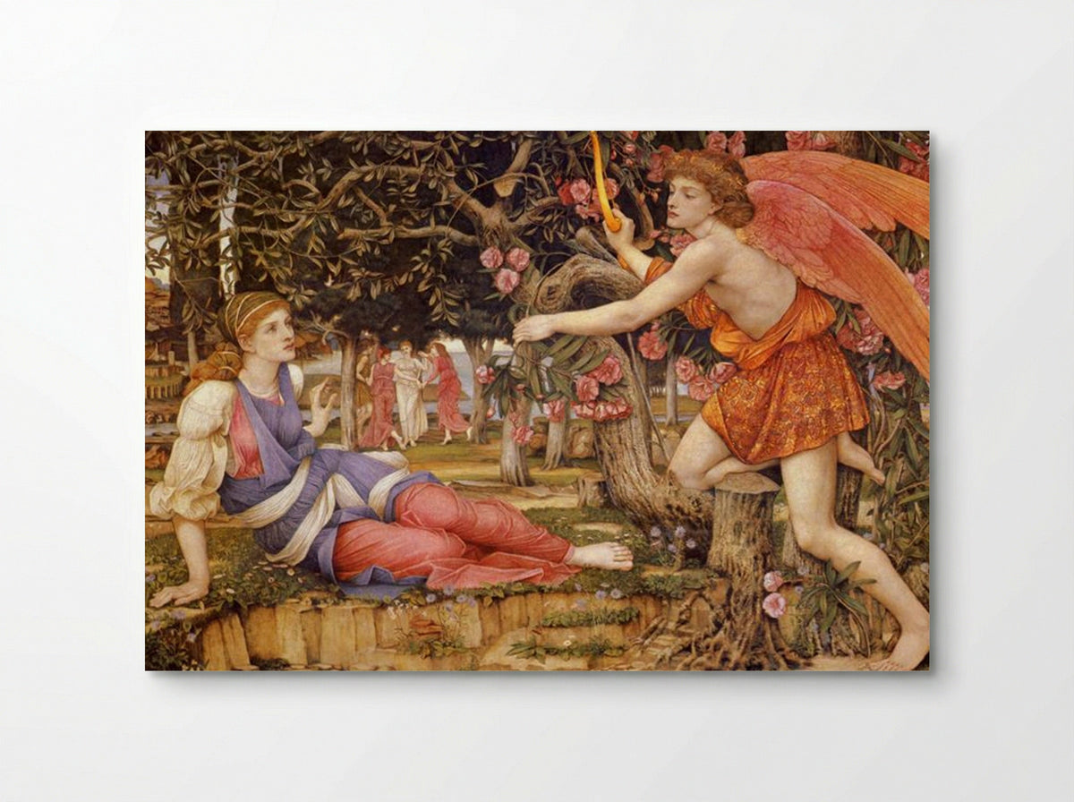Love and the Maiden - John Roddam Spencer Stanhope - Poster