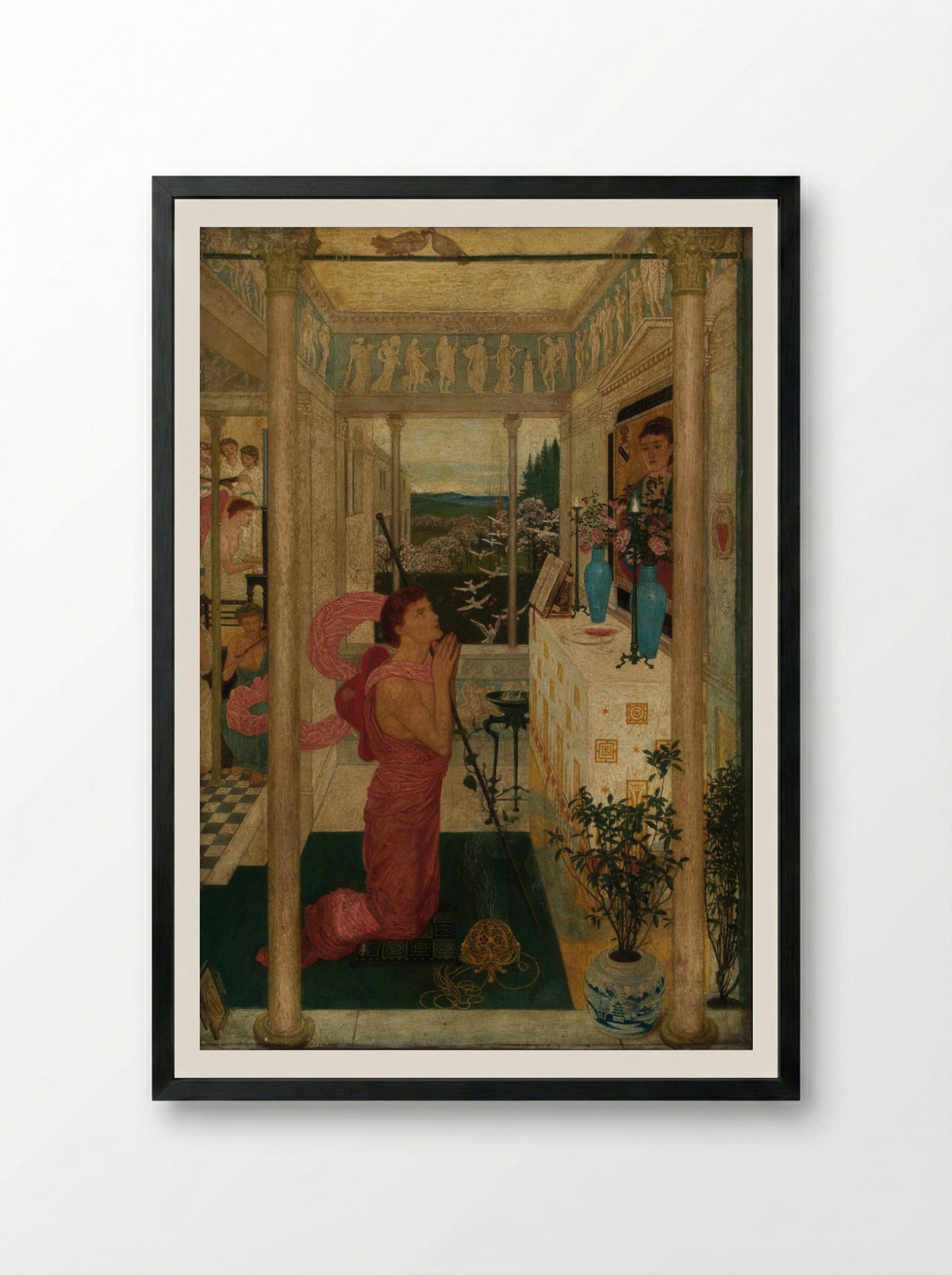 Love's Altar - Walter Crane - Framed Print Black