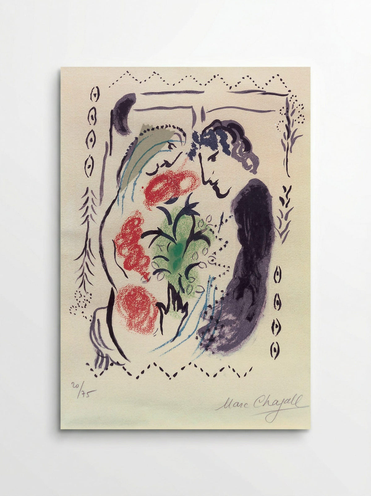 Lovers for Berggruen (The Offering) - Marc Chagall - Poster