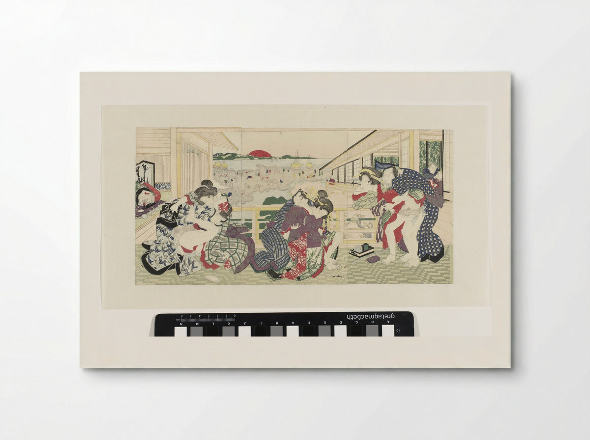 Lovers on a Veranda - Utagawa Kunisada (I) - Poster