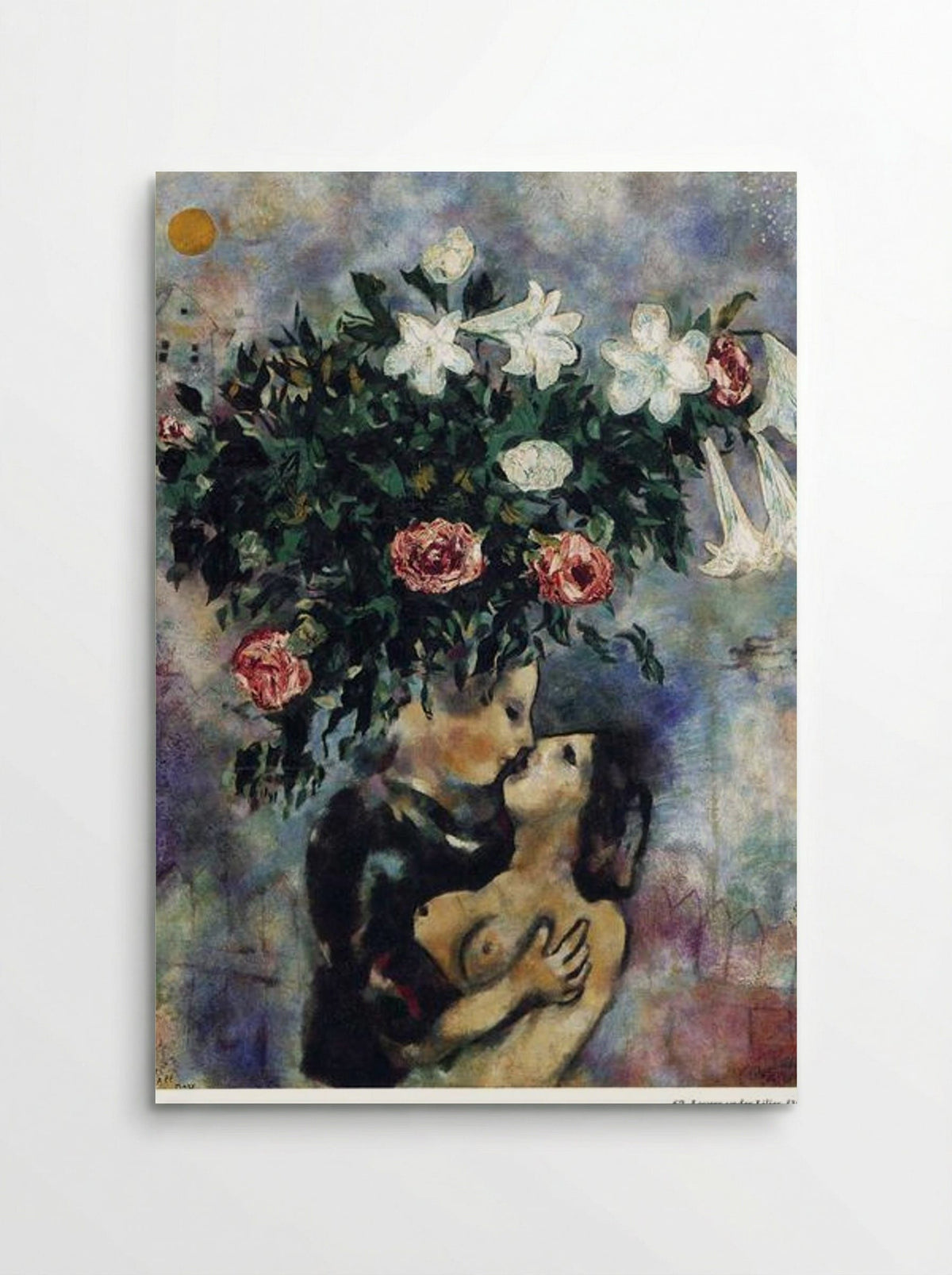 Lovers under Lilies - Marc Chagall - Poster