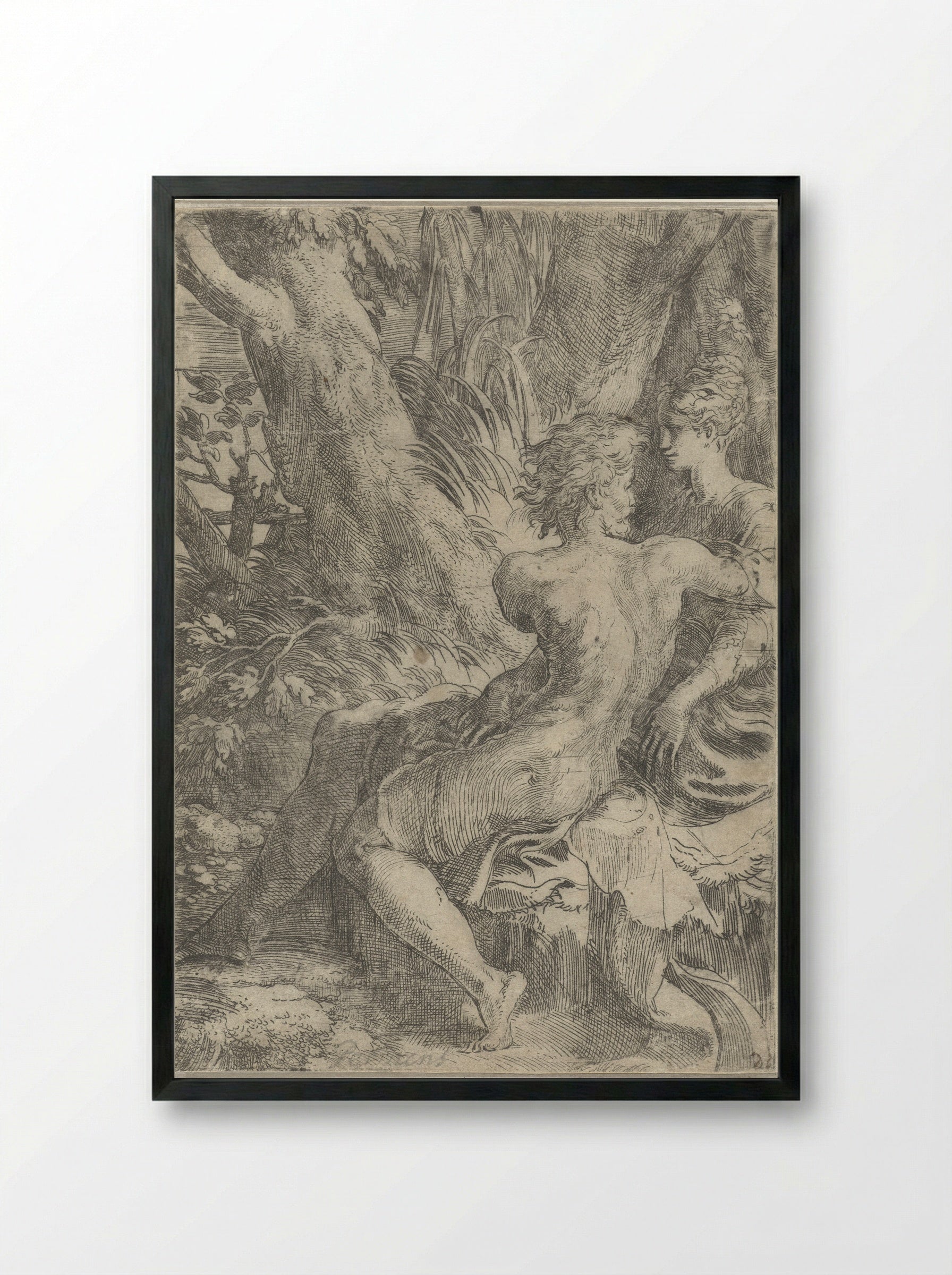 Lovers - Parmigianino - Framed Print Black
