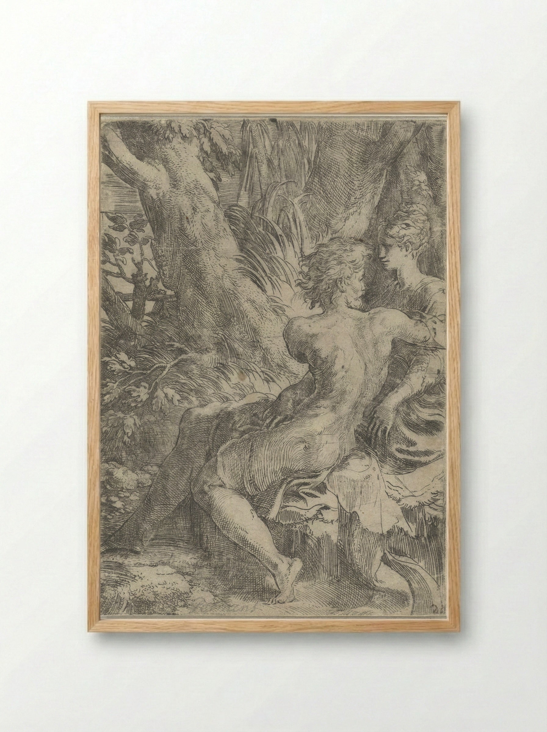 Lovers - Parmigianino - Framed Print Wood