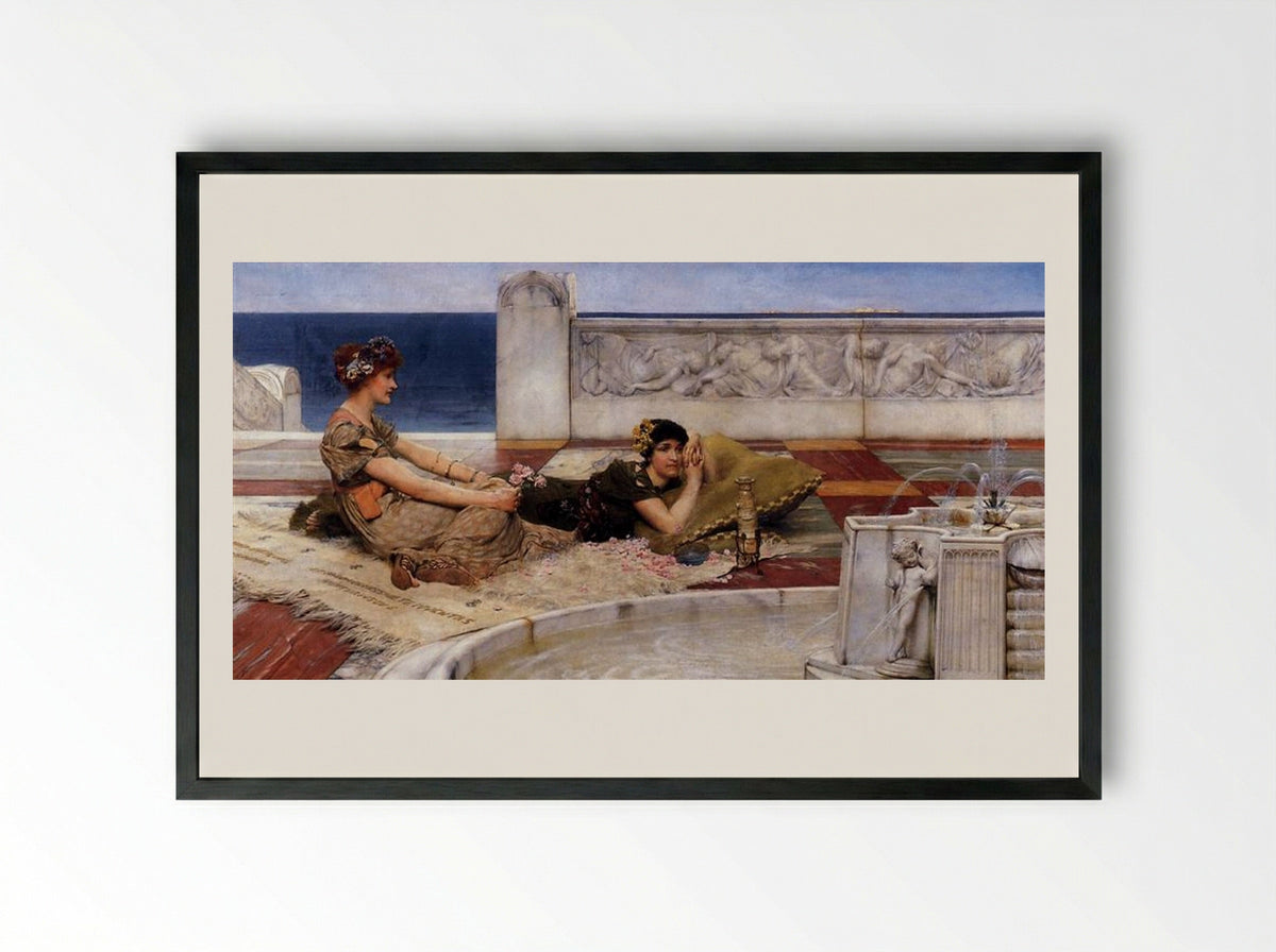 Loves Votaries - Sir Lawrence Alma-Tadema - Framed Print Black