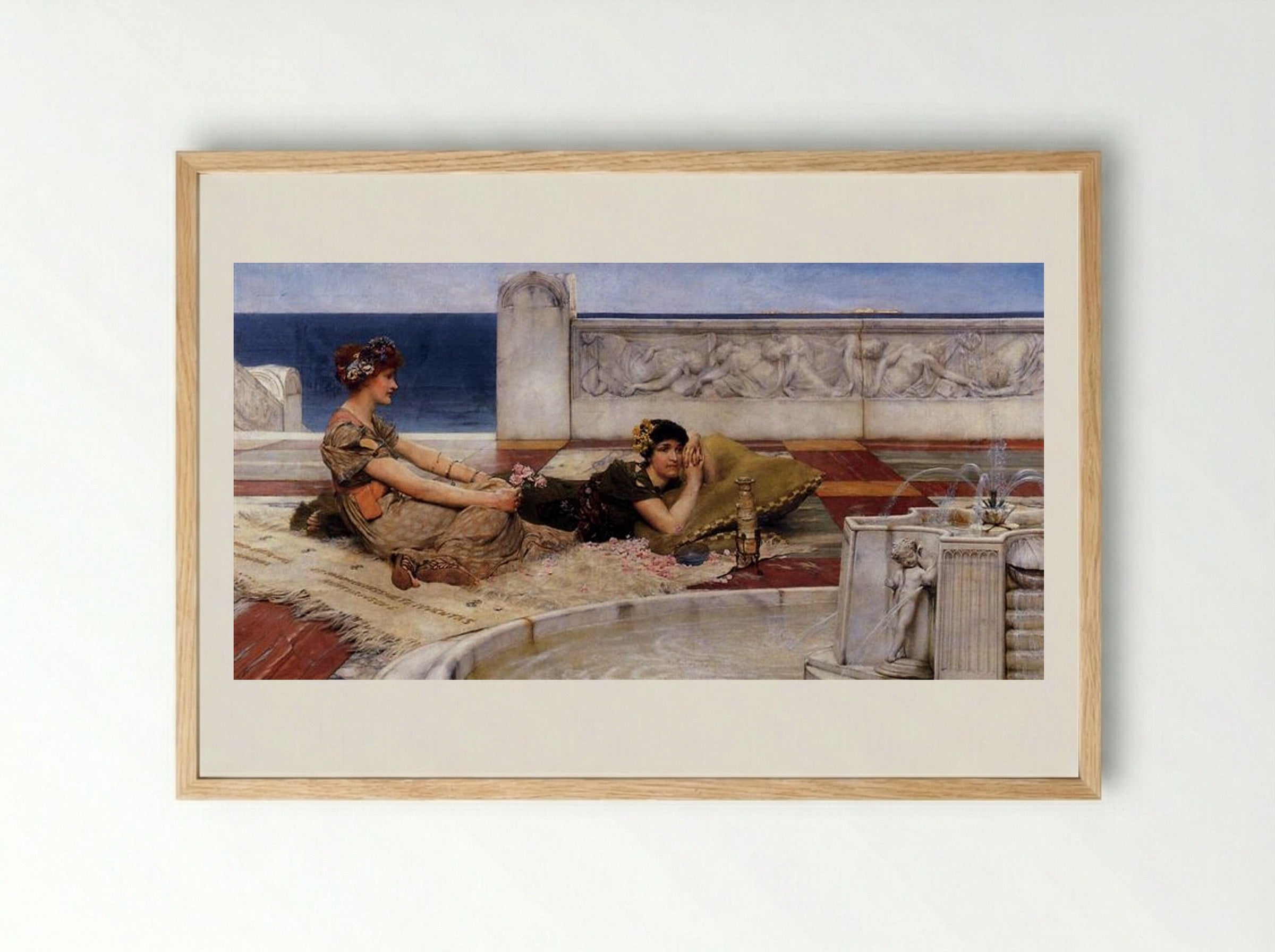 Loves Votaries - Sir Lawrence Alma-Tadema - Framed Print Wood