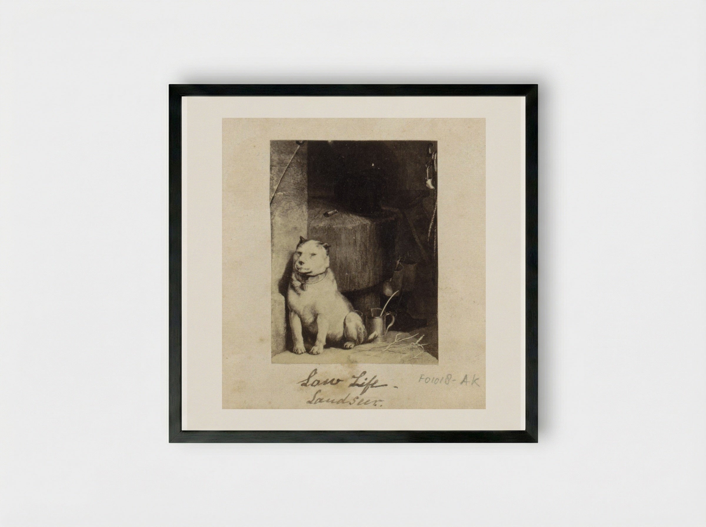 Low Life - Sir Edwin Henry Landseer - Framed Print Black