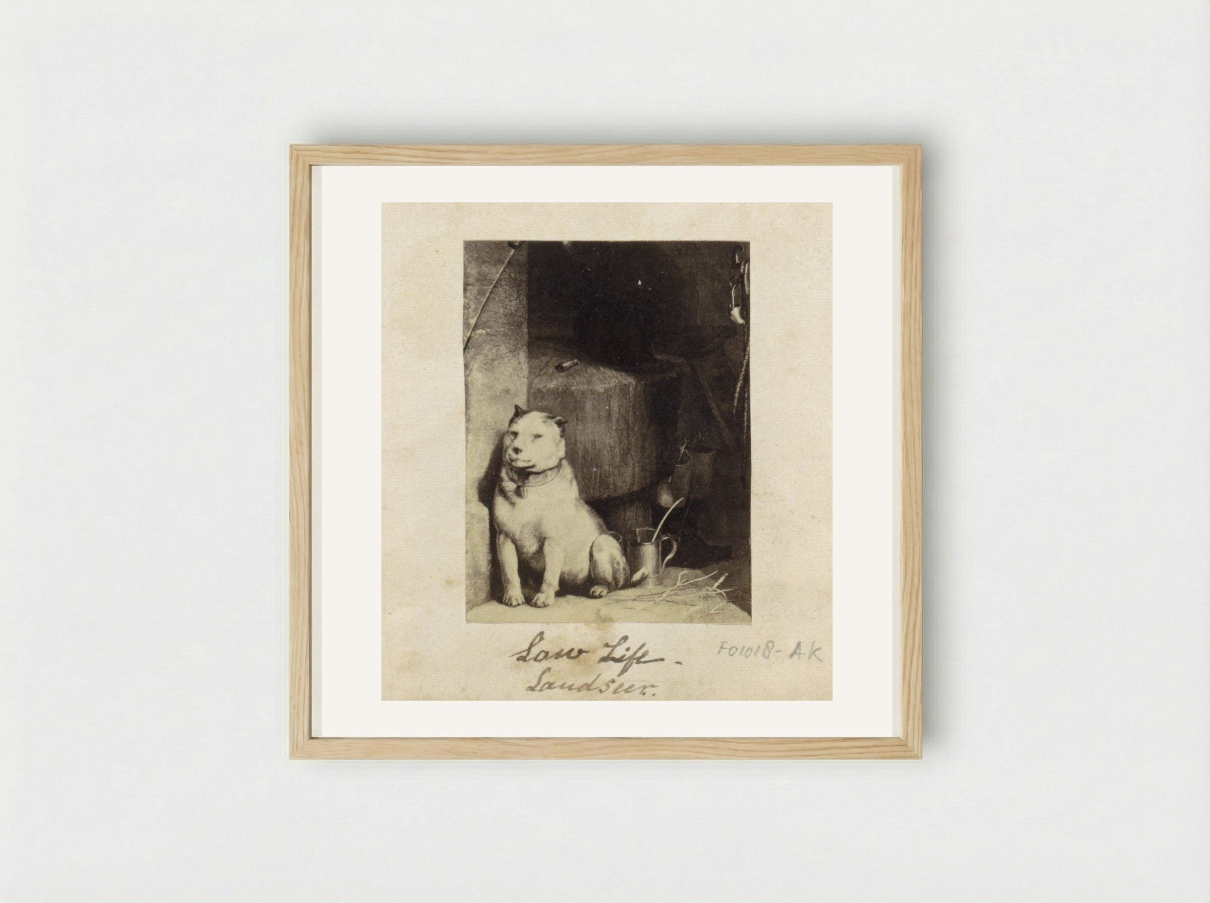 Low Life - Sir Edwin Henry Landseer - Framed Print Wood