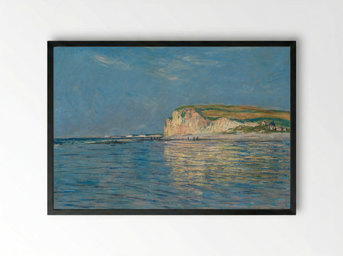 Low Tide at Pourville, near Dieppe - Claude Monet - Framed Print Black